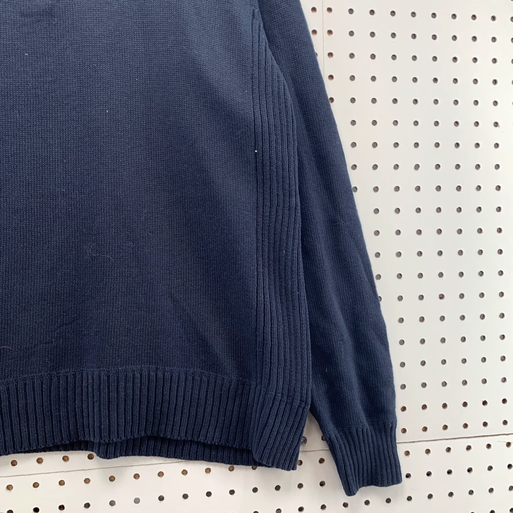 Oscar De La Renta VINTAGE Oscar de la Renta Mock Neck Knit Sweater Adult XL Solid Navy Blue Casual Mens Size US XL / EU 56 / 4 - 2 Thumbnail