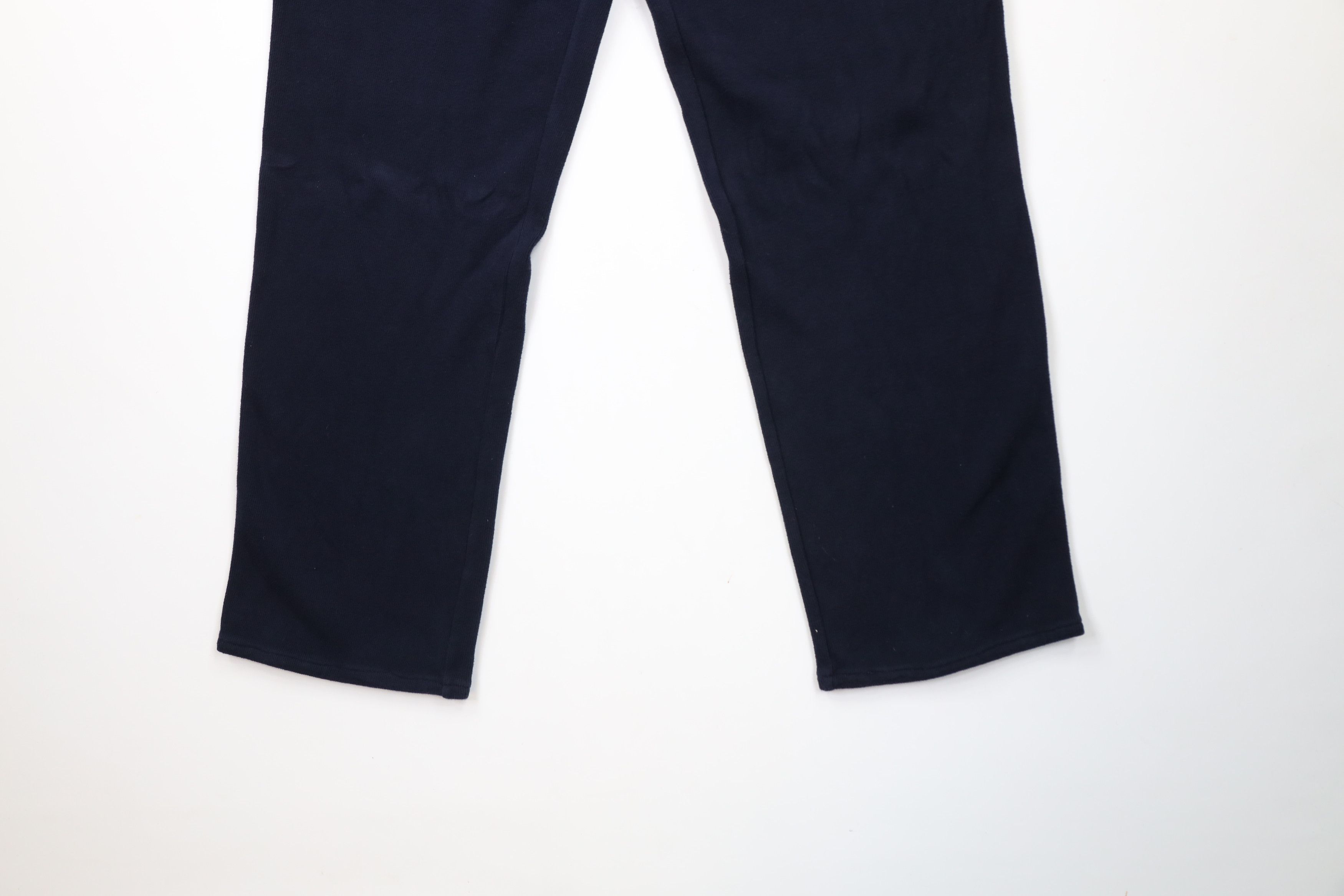Ralph Lauren × Vintage Vintage 90s Ralph Lauren Ribbed KnitWide Leg Sweatpants Blue Size US 36 / EU 52 - 4 Thumbnail