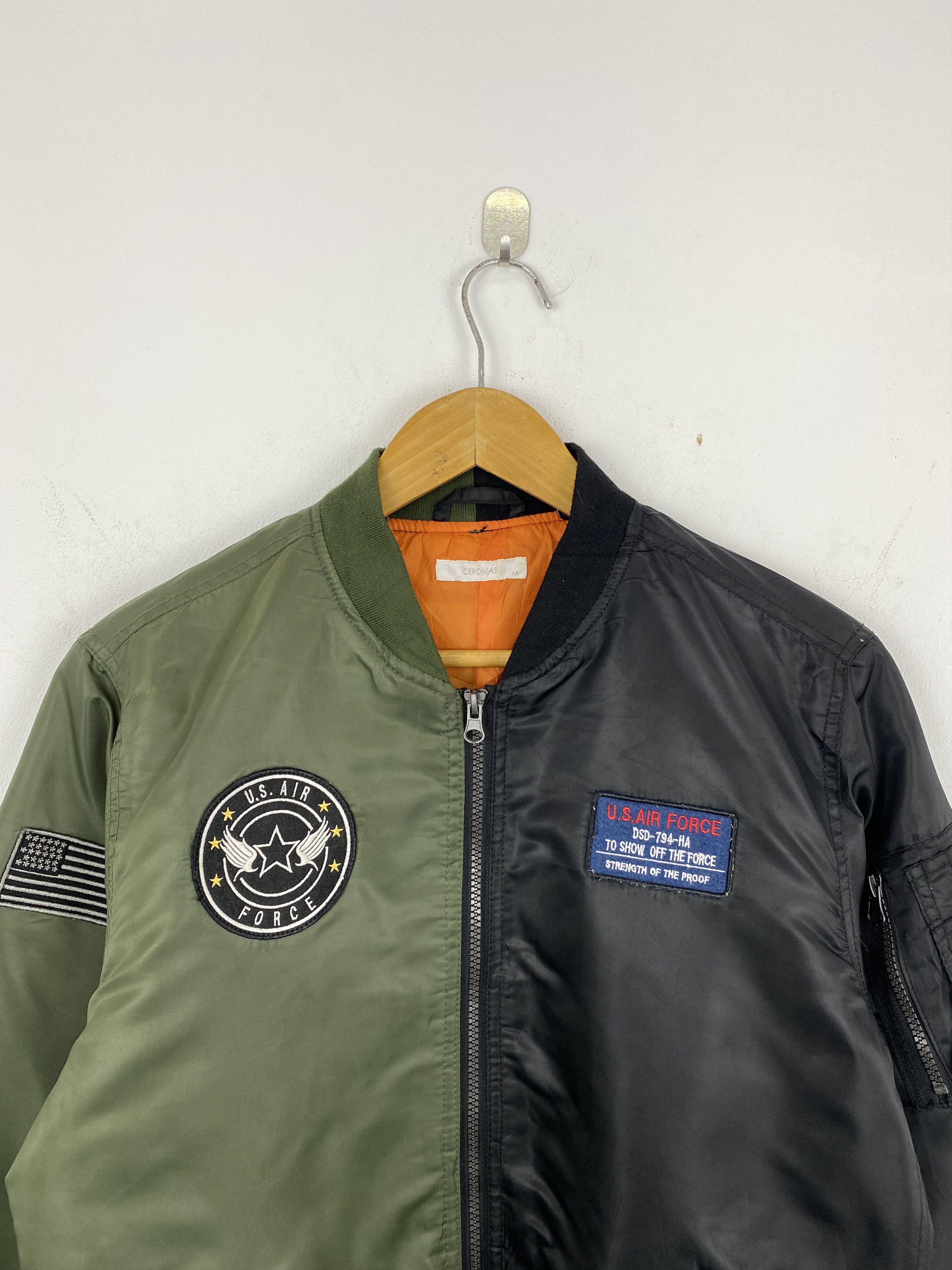 Freewheelers Vintage Us Airforce Two Tone Bomber Flight Jacket V0237 Size US M / EU 48-50 / 2 - 2 Thumbnail