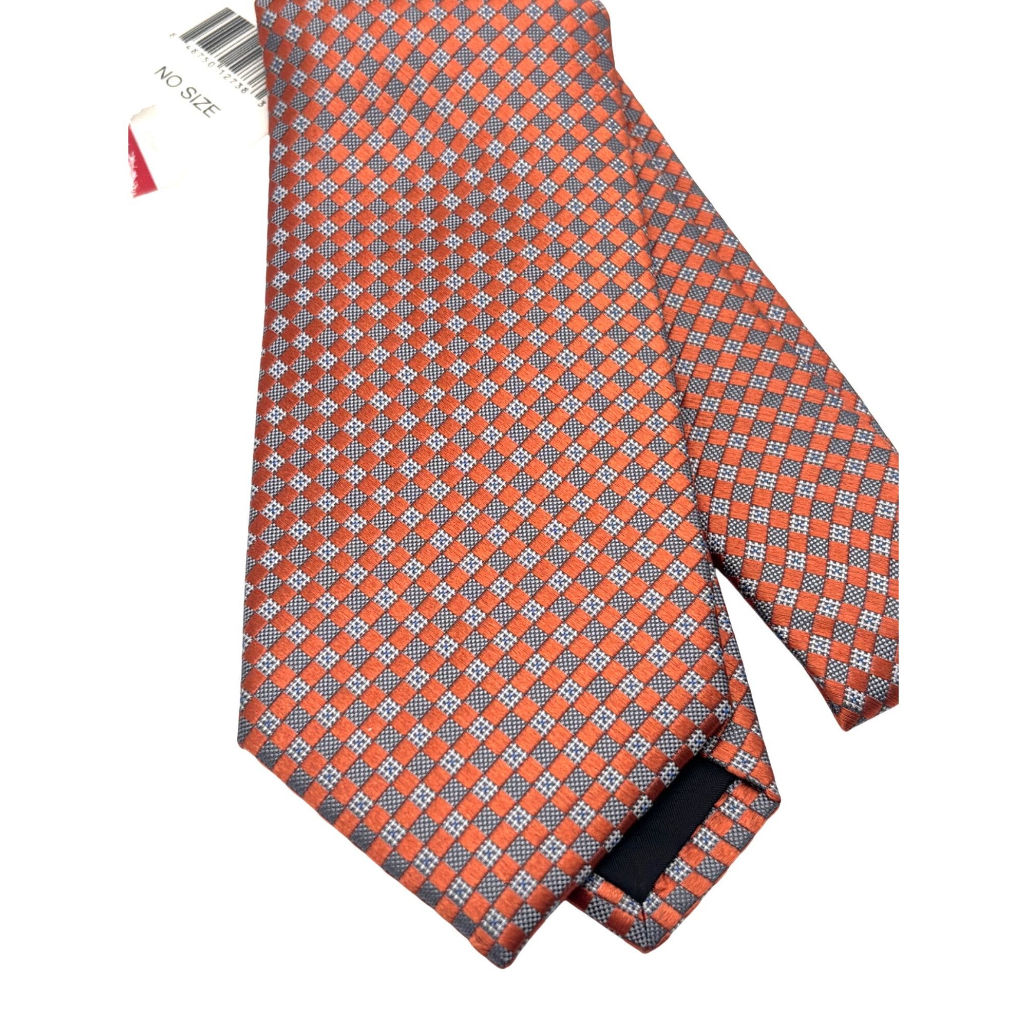 Perry Ellis Perry Ellis Portfolio Classic Length necktie, Coral/Gray, OS Size ONE SIZE - 1 Thumbnail
