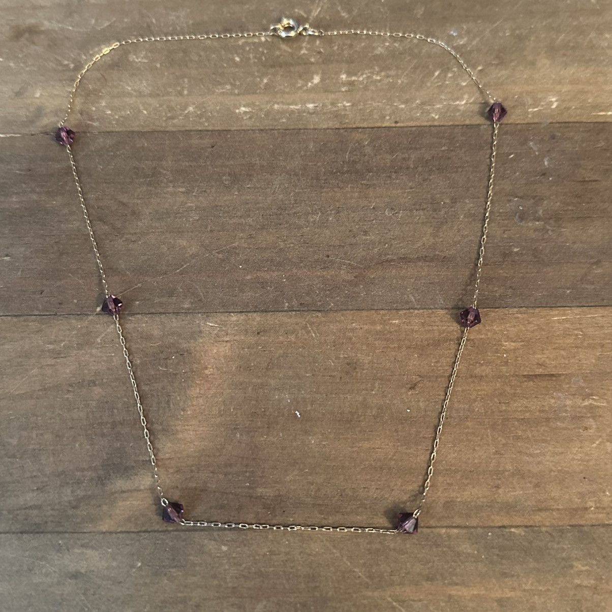 Vintage Vintage dainty stationed amethyst necklace Size ONE SIZE - 2 Thumbnail