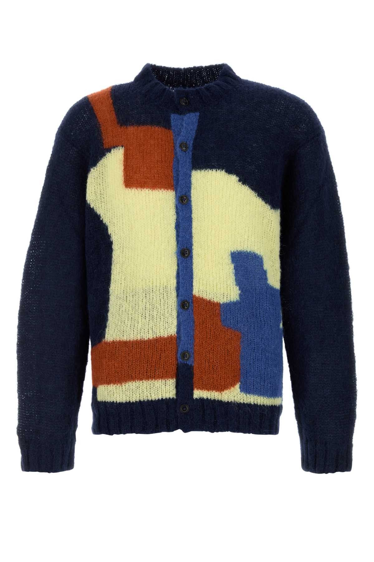 Multicolor Alpaca Blend Chapeau Cardigan