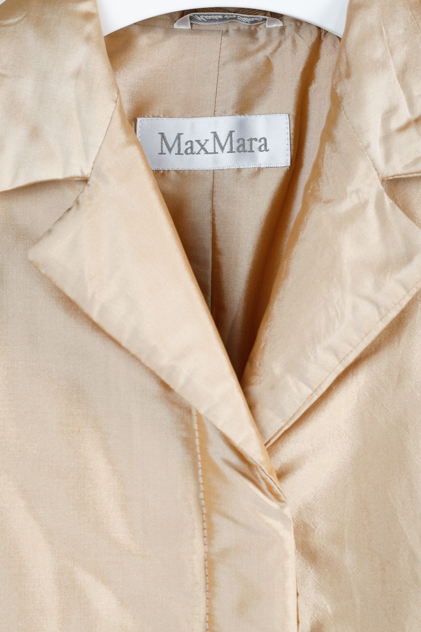 Max Mara Max Mara Gold Silk-Taffeta Padded Tailored Jacket Size M / US 6-8 / IT 42-44 - 4 Thumbnail