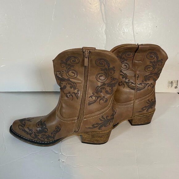 Other Dream Pairs Brown Western Women’s Cowgirl Ankle Boots Size 6 Size US 6 / IT 36 - 6 Thumbnail
