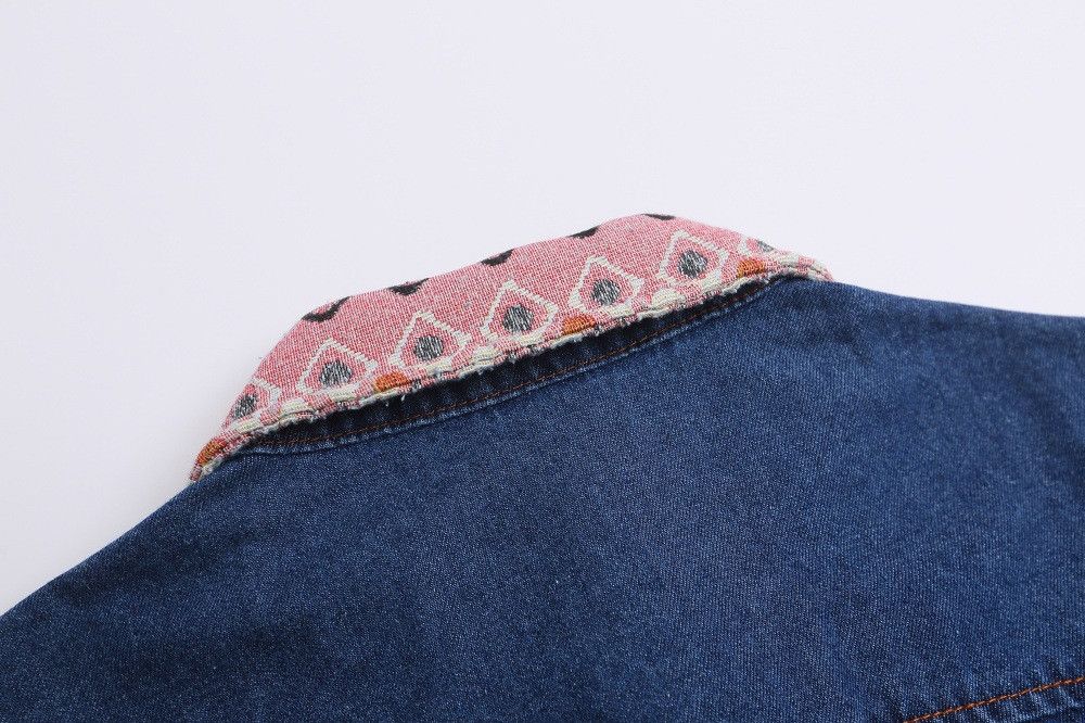 Vintage Retro street trend men's loose casual tie-dyed denim shirt Size US M / EU 48-50 / 2 - 4 Thumbnail