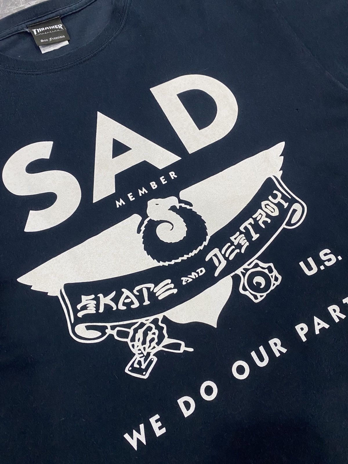 Thrasher × Vintage Vintage Thrasher Skate And Destroy Member Shirt Size US L / EU 52-54 / 3 - 5 Thumbnail