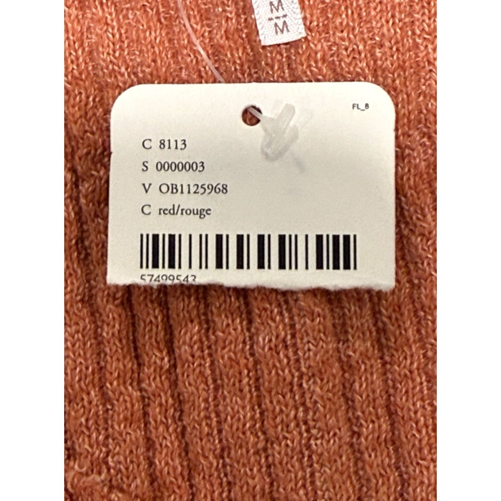 Free People Free People Oversized Sweater V-Neck Long Sleeve Pullover Women M Red/Rouge Chunky-Knit Bohemian Size M / US 6-8 / IT 42-44 - 5 Thumbnail