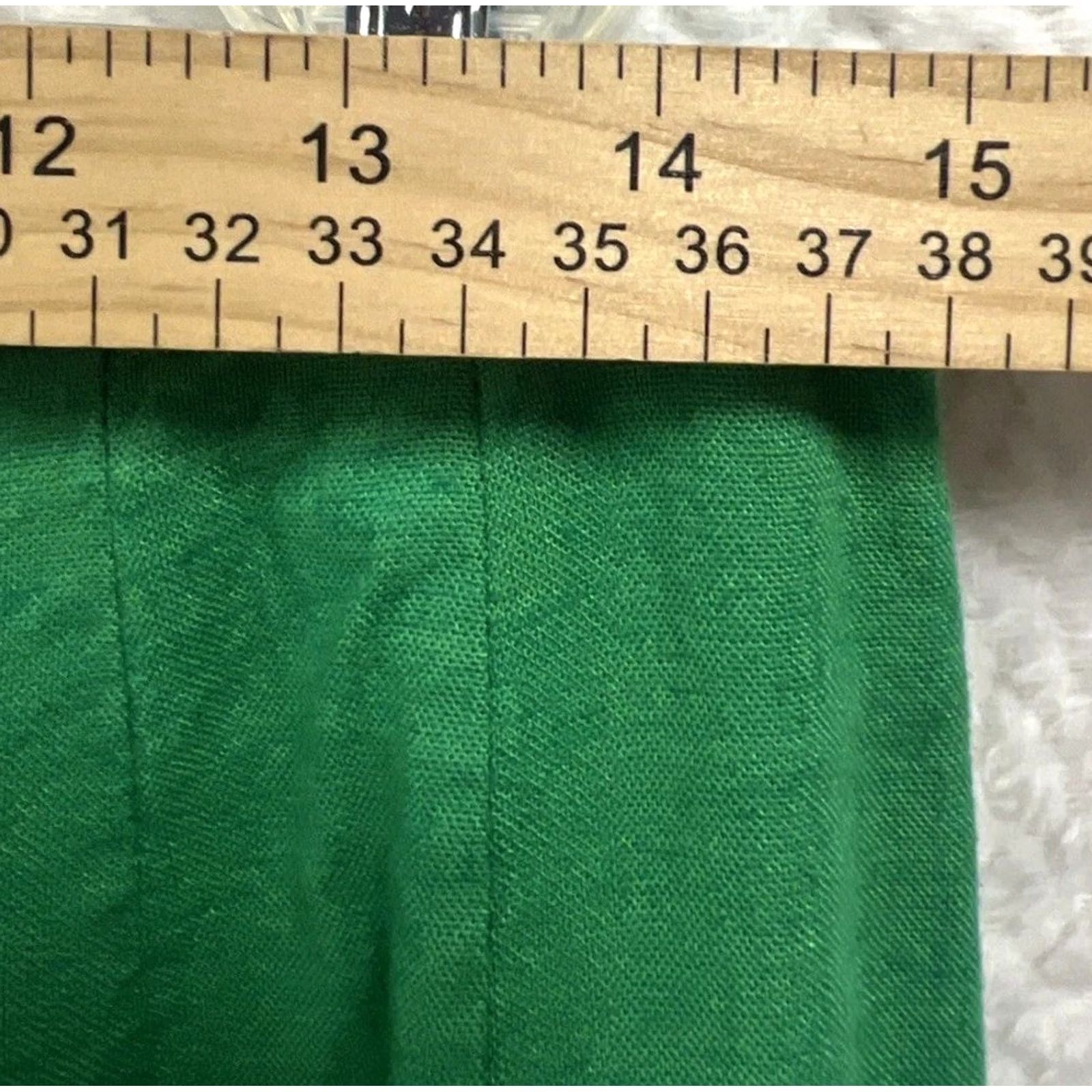 Vintage VINTAGE Sharon Young Linen Blend Pants Women's Size 10 Green Boho Cropped 20in Inseam USA Size 32" / US 10 / IT 46 - 4 Thumbnail