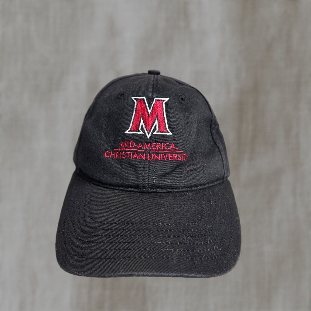 Vintage Mid America Christian University Logo Hat Adult One Size Black Baseball Cap Adjustable Strapback Unbranded Unisex Size ONE SIZE - 1 Thumbnail