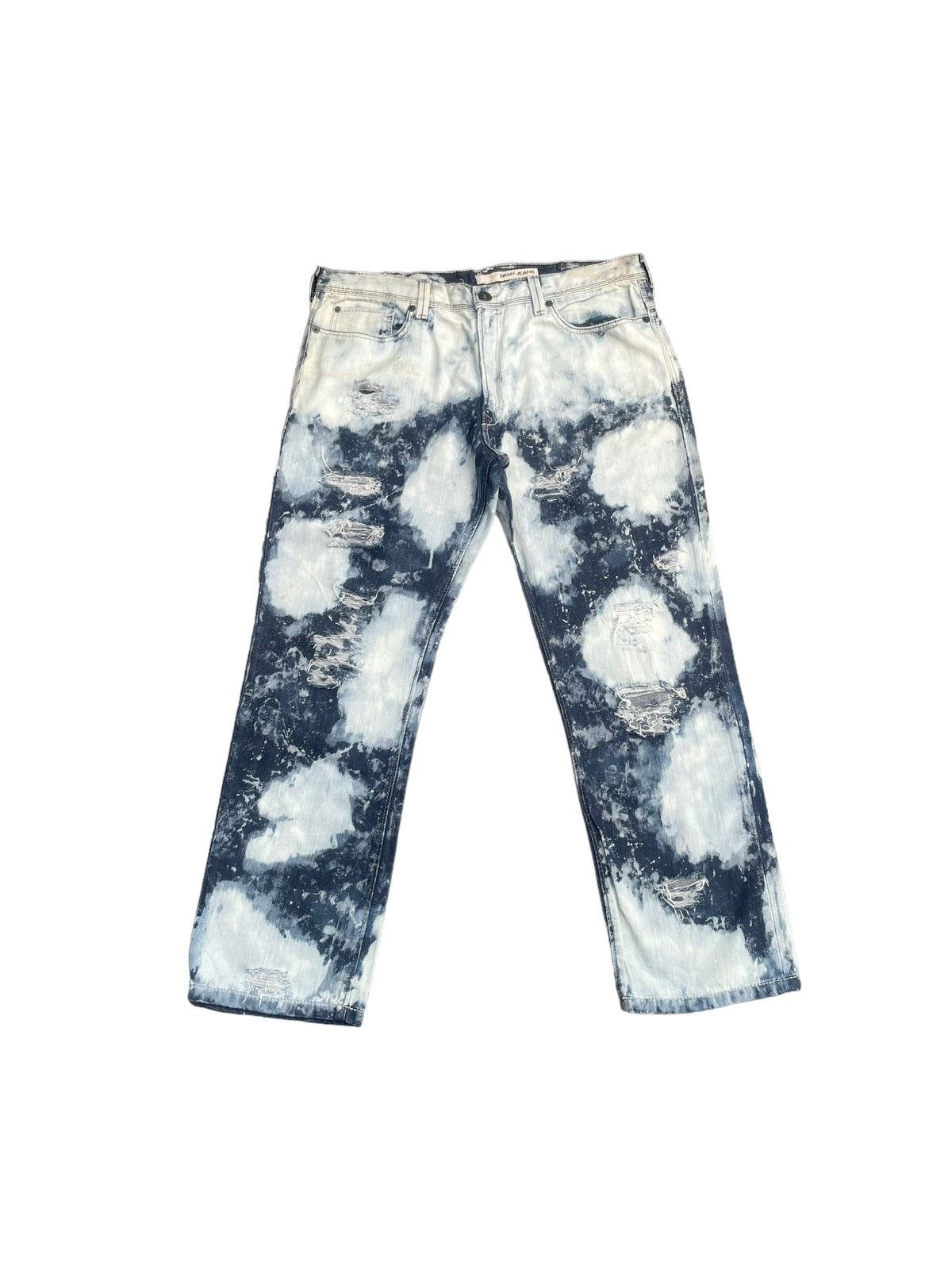DKNY × Designer DKNY Bleach & Distresed Denim Size US 40 / EU 56 - 1 Thumbnail