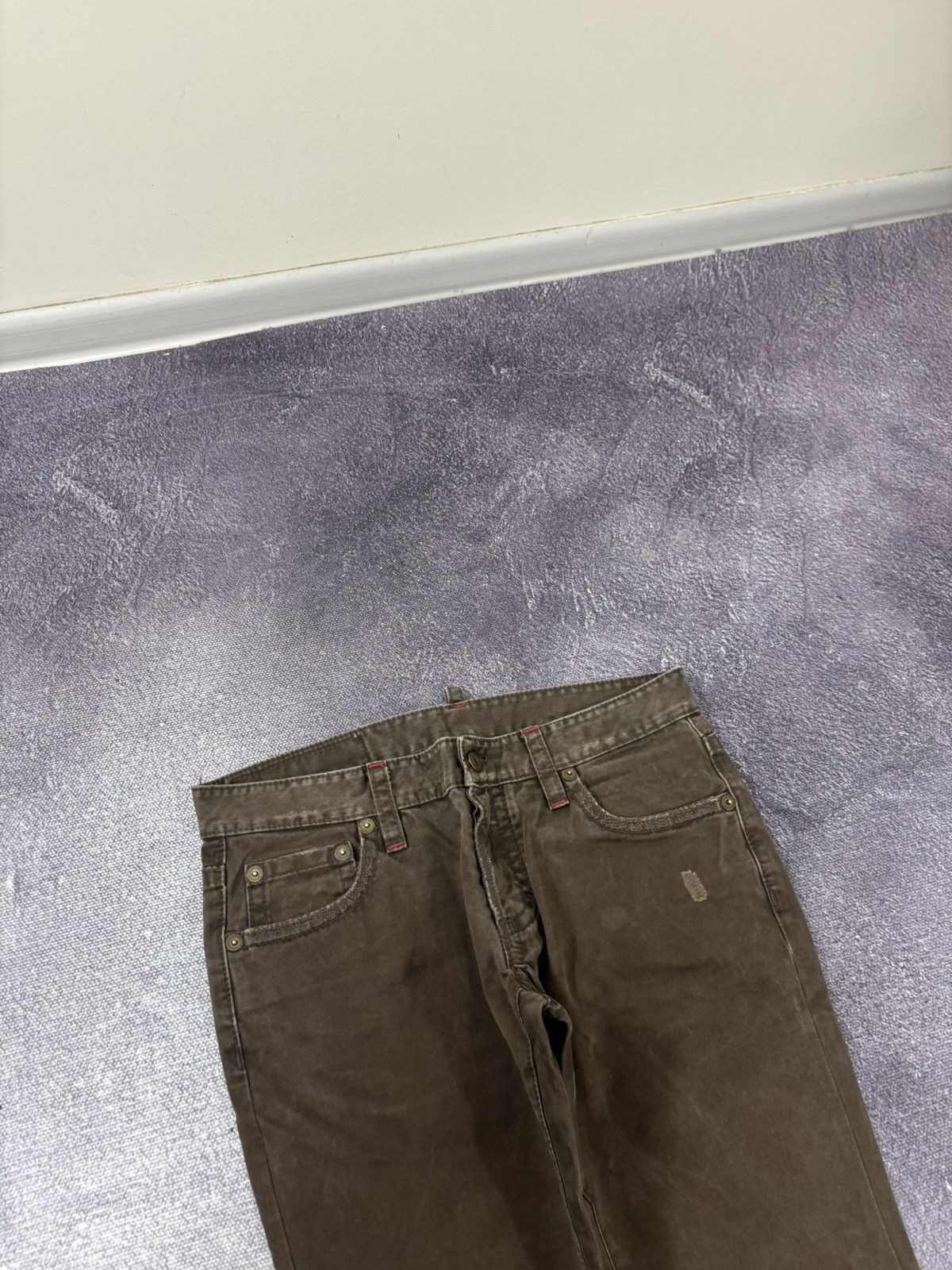 Dsquared2 Dsquared2 Women’s Brown Tapered Slim Fit Luxury Pants Jeans Size 32" / US 10 / IT 46 - 6 Thumbnail