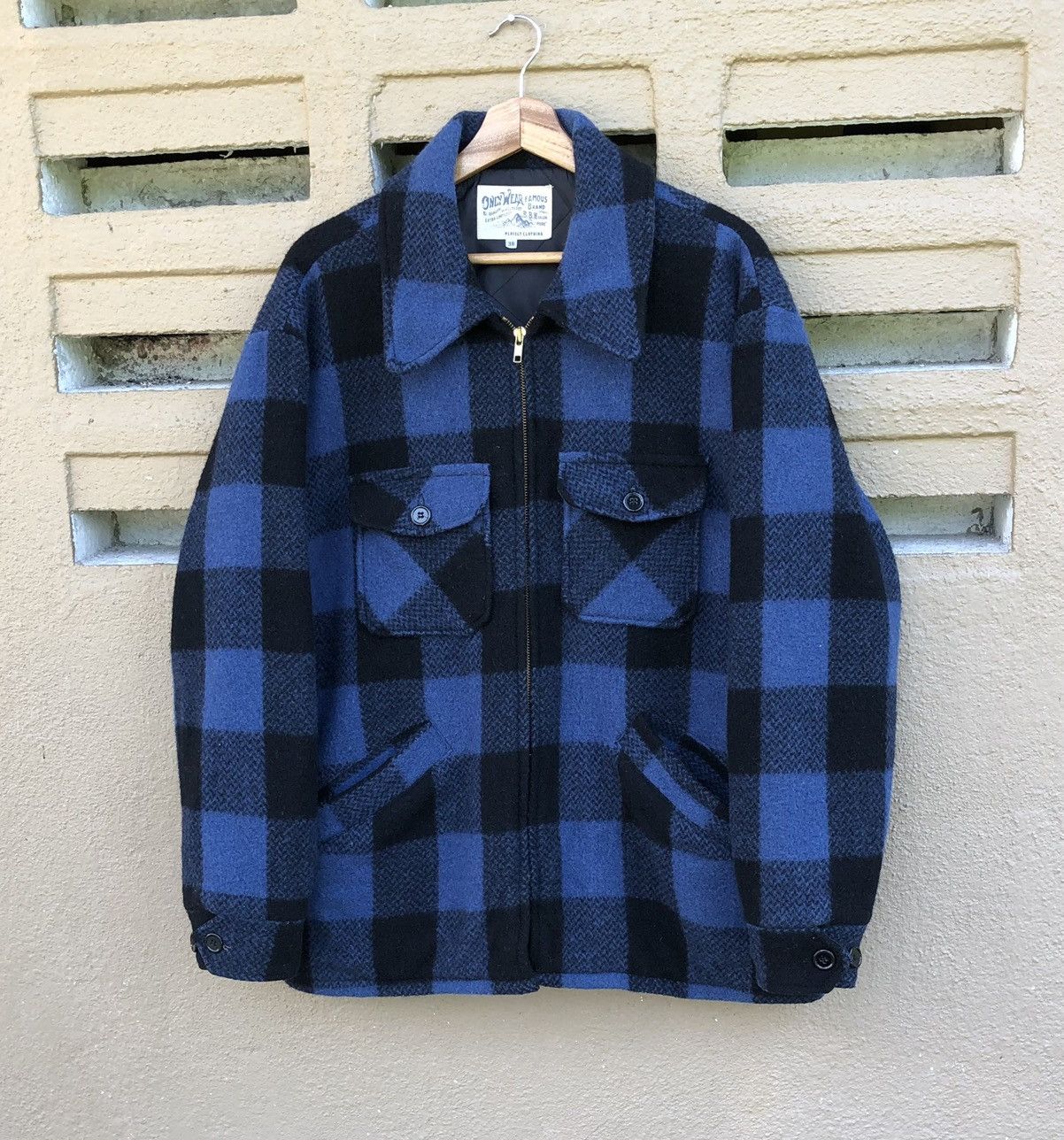 Flannel Vintage Only Wear Famous Brand B.B.H Plain Wool Jacket Size US L / EU 52-54 / 3 - 7 Thumbnail