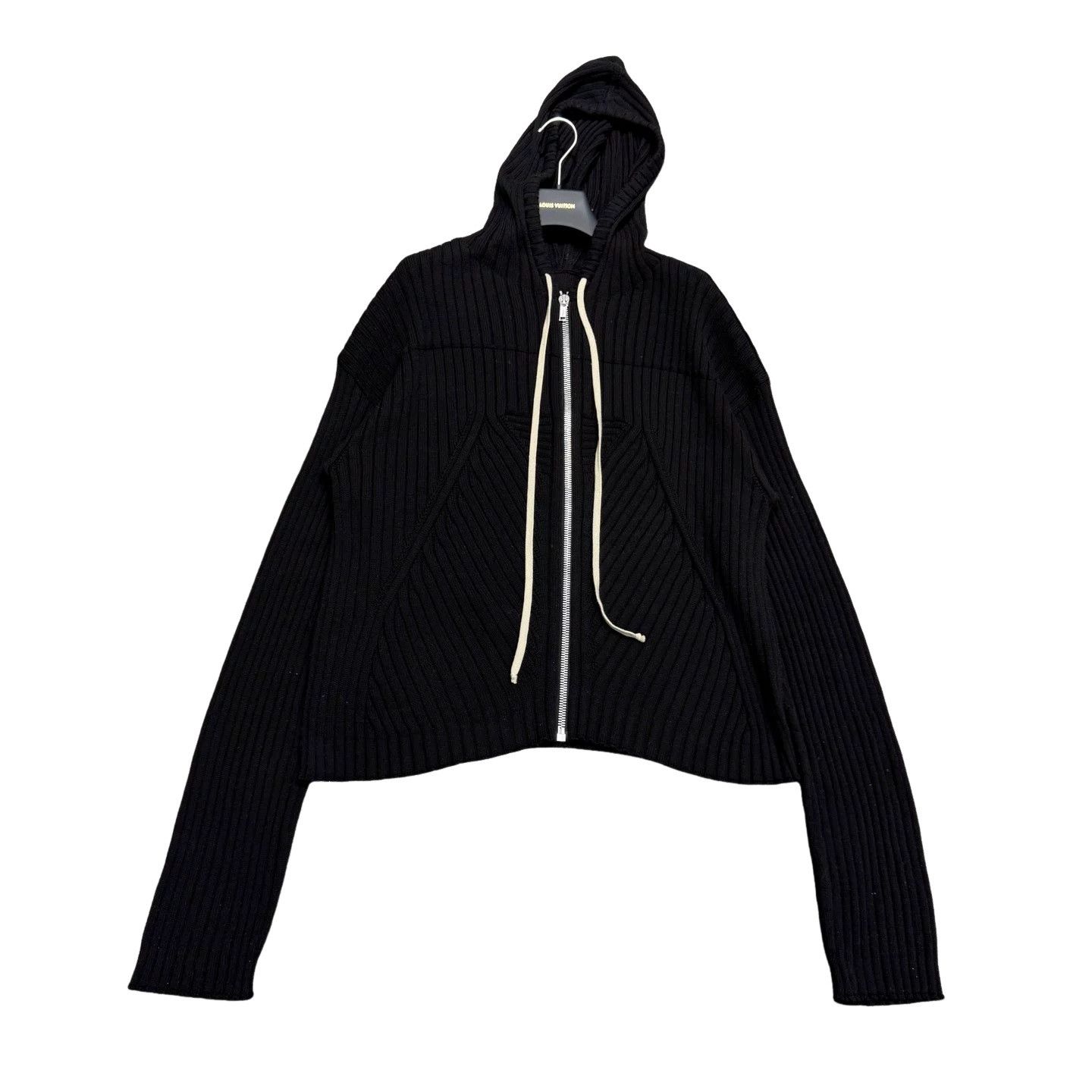 Rick Owens Rick Owens Ribbed Knit Zip Hoodie L Size US L / EU 52-54 / 3 - 1 Thumbnail