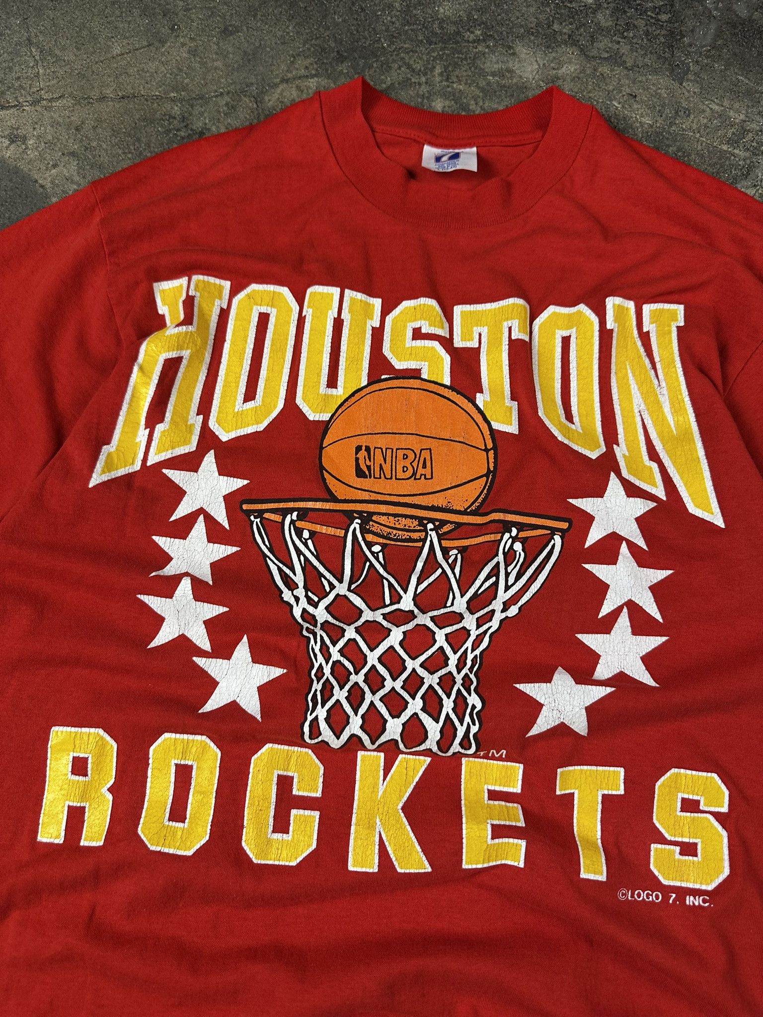 NBA 80s Vintage NBA Houston Rockets T-shirt Size US M / EU 48-50 / 2 - 4 Thumbnail