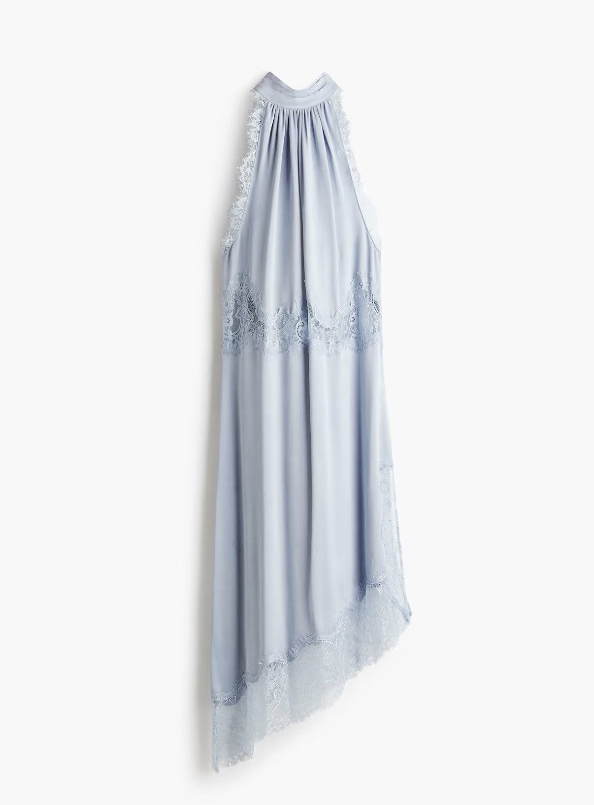 H&M H&M Light Dusty Blue lace trim dress Size S / US 4 / IT 40 - 4 Thumbnail