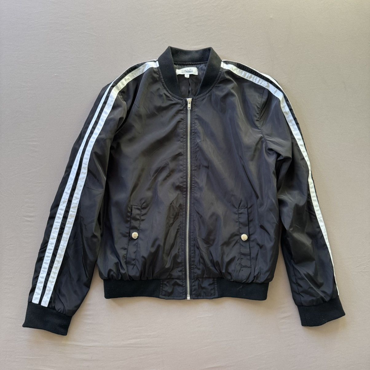 Other Charlotte Russe Retro Striped Bomber Jacket Size L / US 10 / IT 46 - 1 Thumbnail