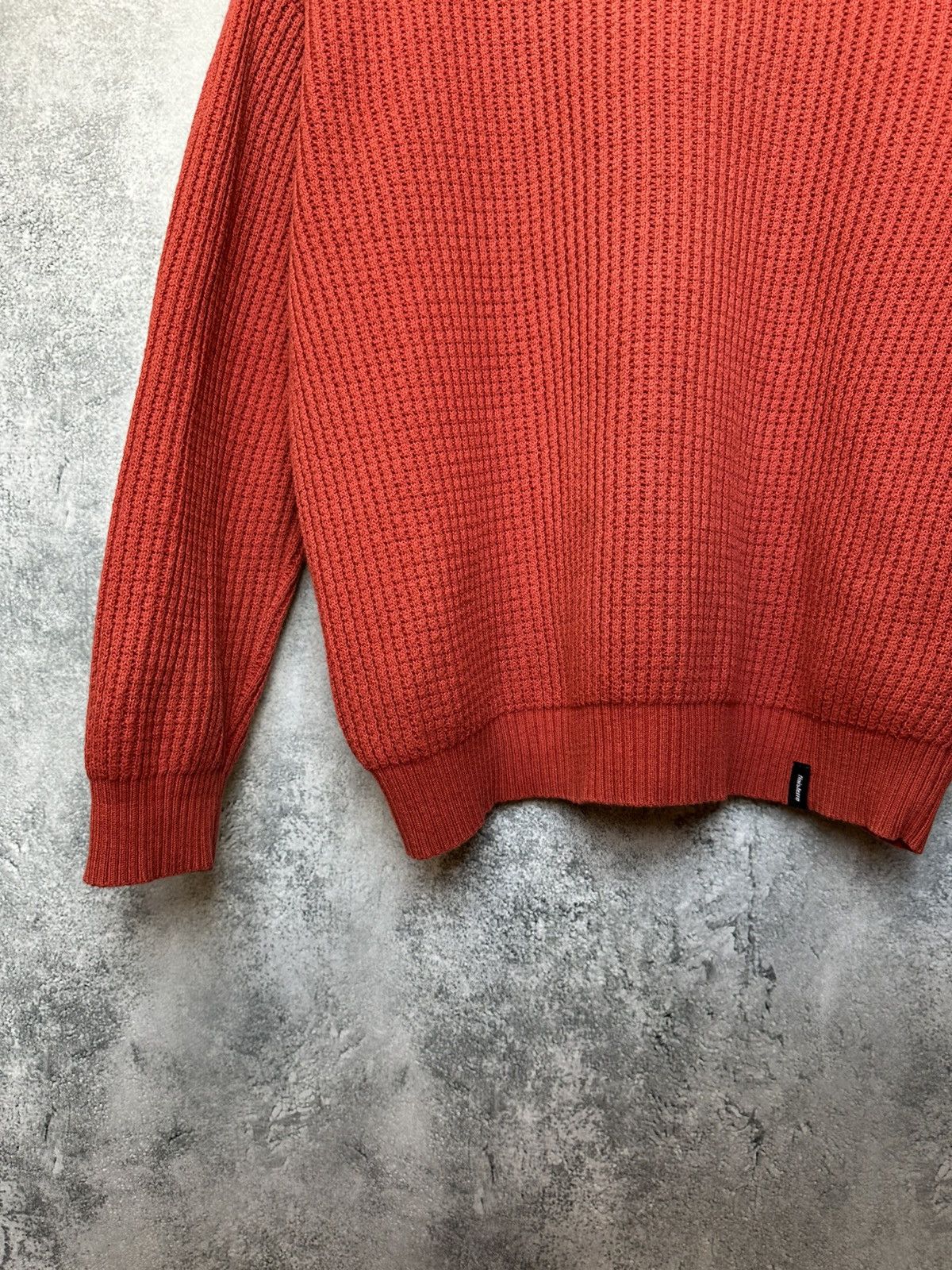 Finisterre Finisterre Waffle Knit Plaid Sweater Jumper Orange LS Size M / US 6-8 / IT 42-44 - 7 Thumbnail