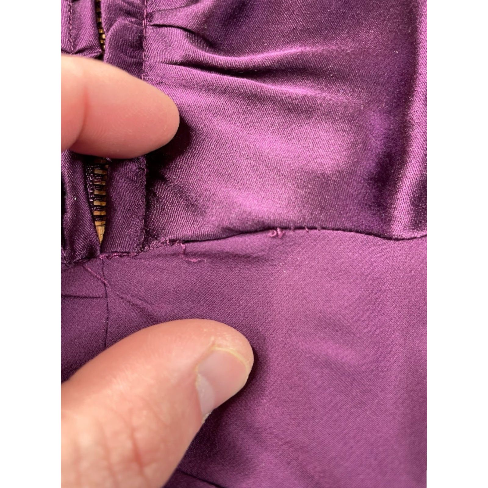 Alice + Olivia Alice + Olivia Silk Stretch Tank Top Blouse Purple Runching Womens 4 Size S / US 4 / IT 40 - 8 Thumbnail