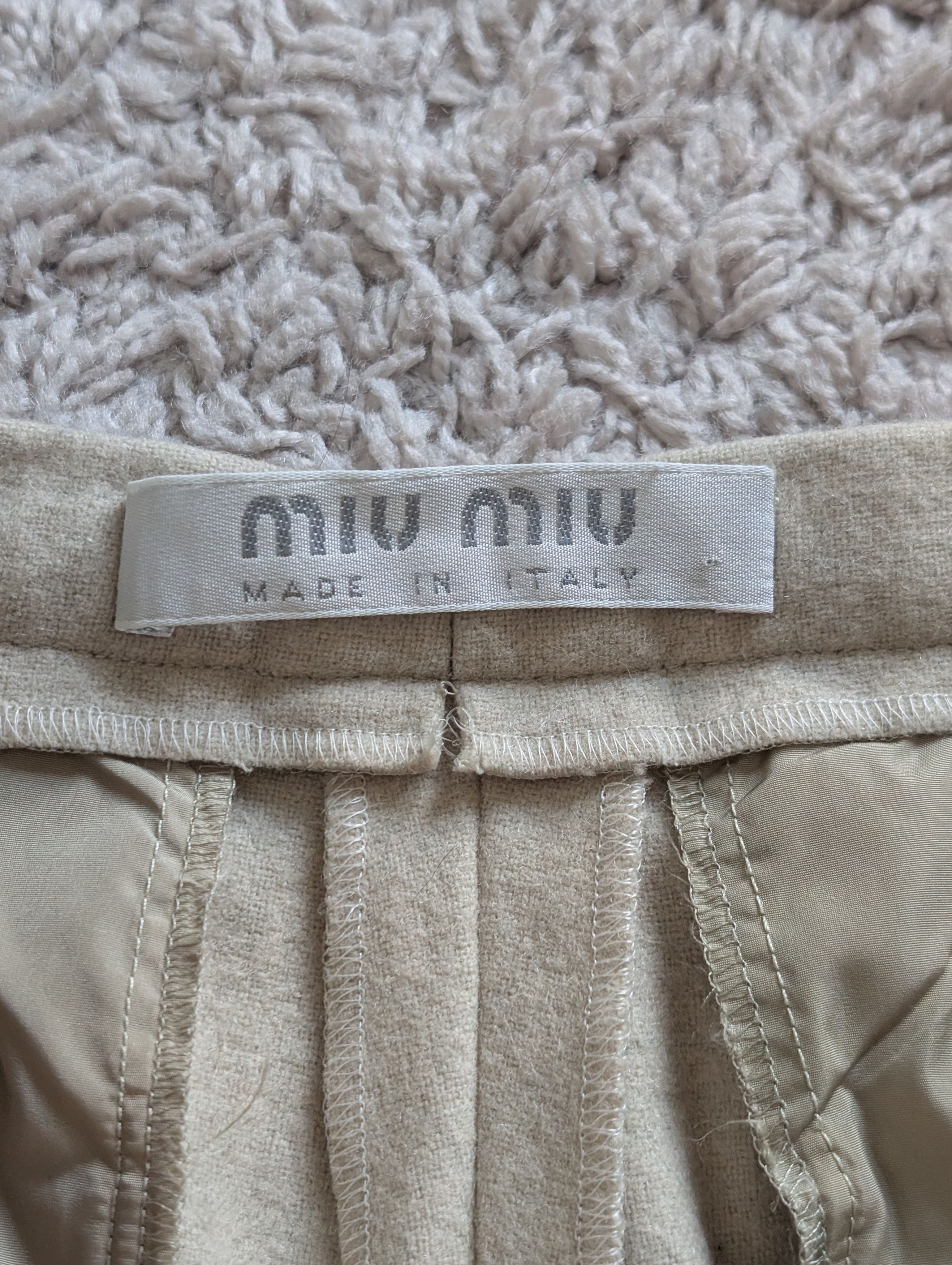 Miu Miu RARE Archival MIU MIU Vintage 90s Tailored Wool Trousers. Size 27" / US 4 / IT 40 - 11 Thumbnail