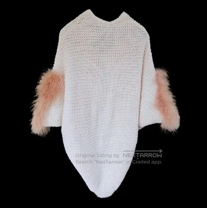Loewe Loewe White Wool Short Sleeve Cardigan . Size L / US 10 / IT 46 - 2 Thumbnail