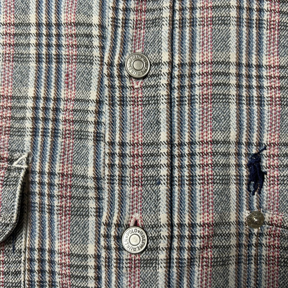 Polo Ralph Lauren × RRL Ralph Lauren × Vintage Vintage 80's Ralph Lauren cotton woven plaid flannel shirt Size US M / EU 48-50 / 2 - 5 Thumbnail