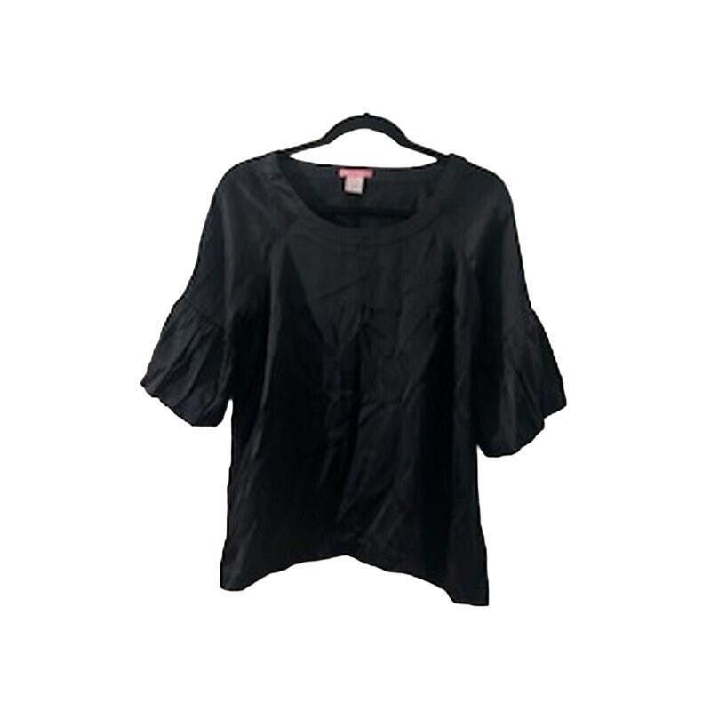 Designer Pixie Hopkins Black Boho Blouse Size M - Flowy 3/4 Sleeve Size M / US 6-8 / IT 42-44 - 1 Thumbnail