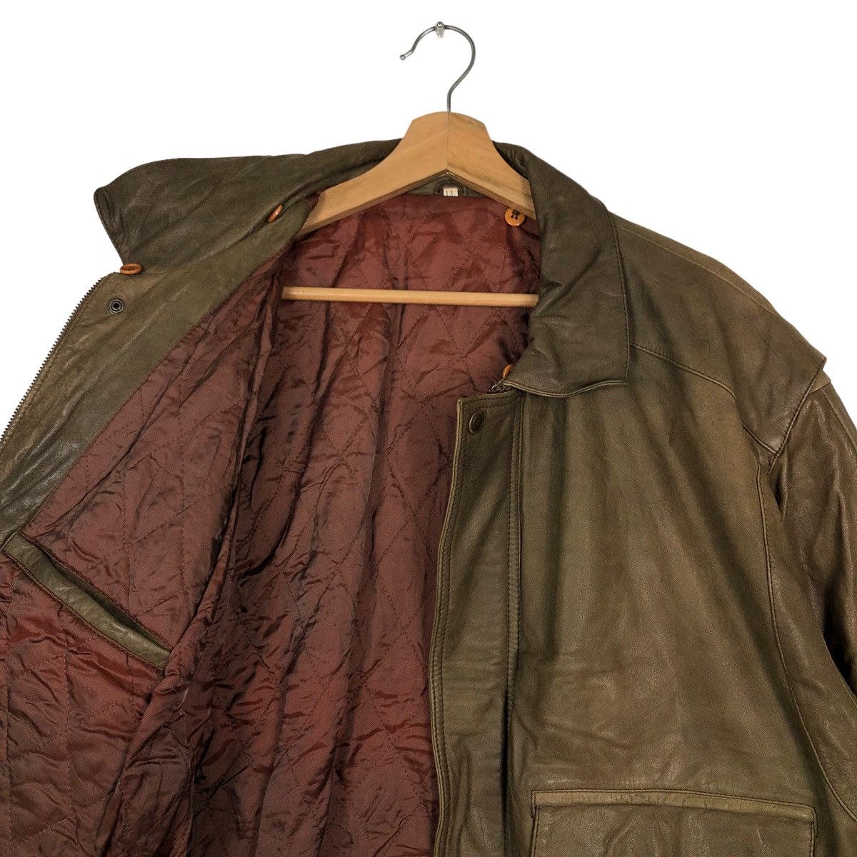 Japanese Brand 🔥90’s Bomber Jumper Genuine Leather Jacket Parachute Design Size US L / EU 52-54 / 3 - 10 Thumbnail