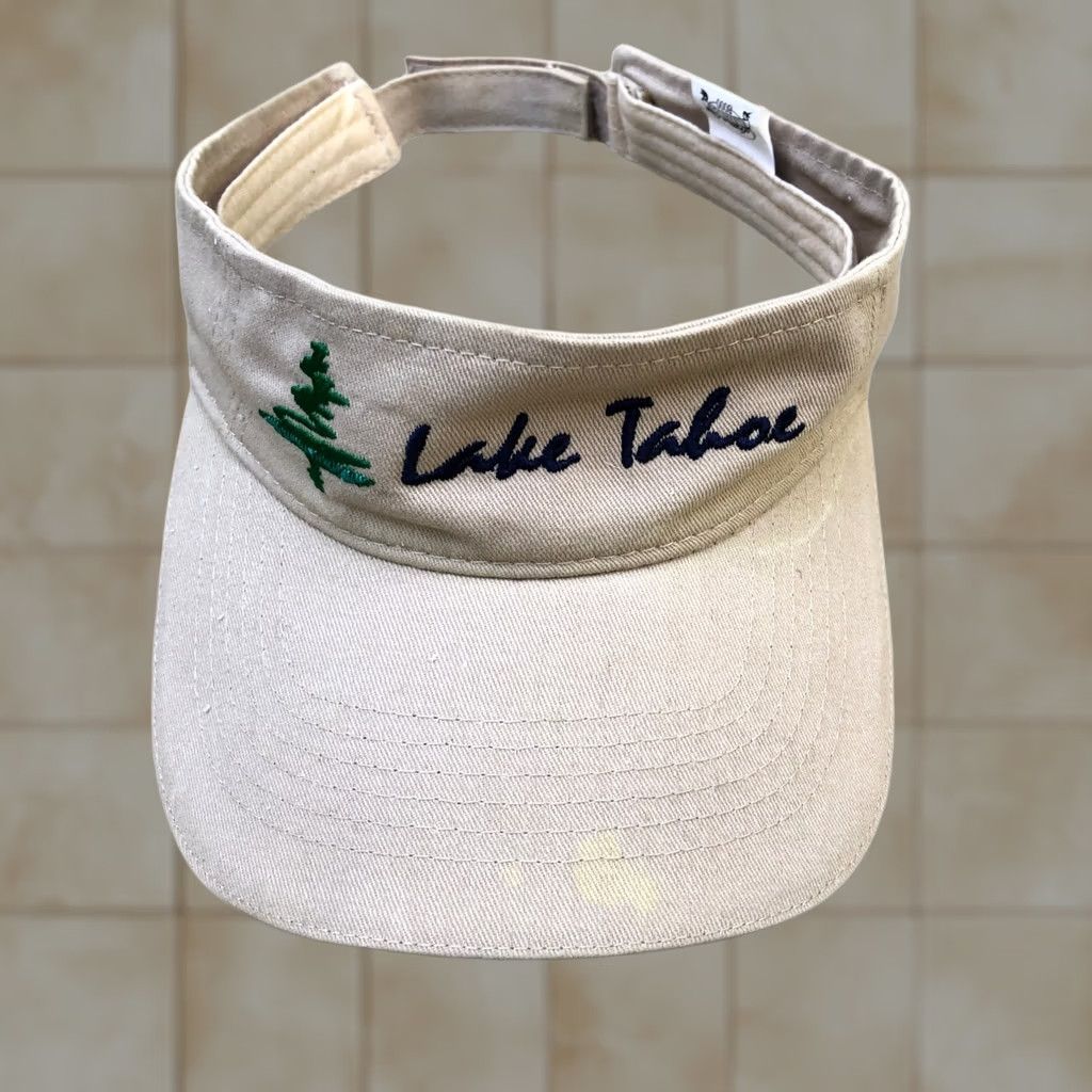Vintage VTG 90s Elevation 8000 Lake Tahoe Visor Hat Men's One Size Beige Adjustable Cap Size ONE SIZE - 1 Thumbnail