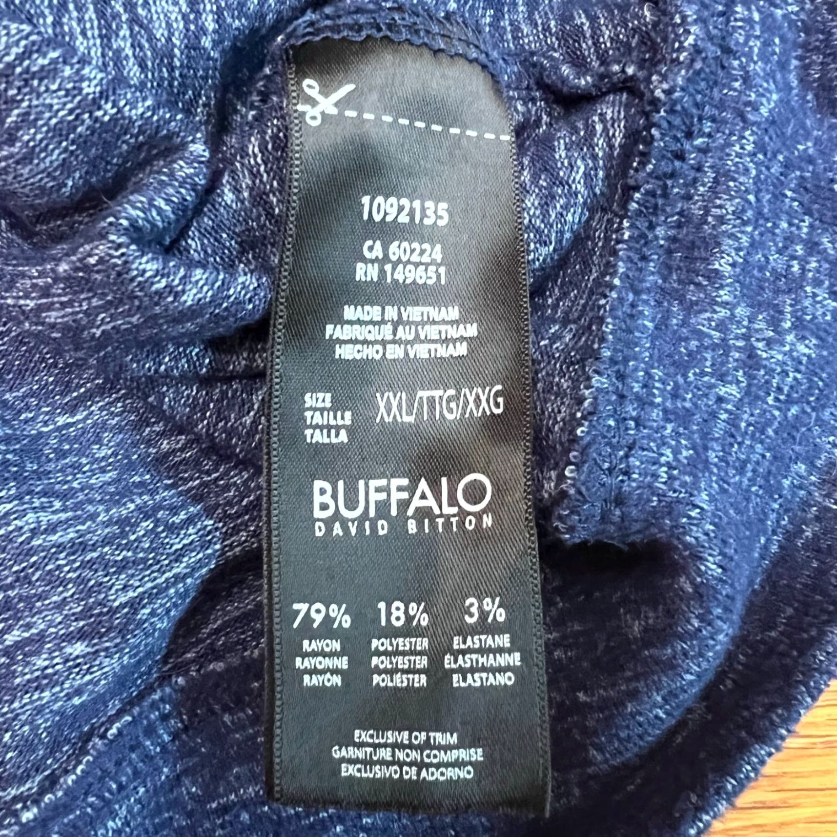Buffalo David Bitton Buffalo David Bitton Shirt Mens 2XL Heather Blue Long Sleeve Size US XXL / EU 58 / 5 - 6 Thumbnail
