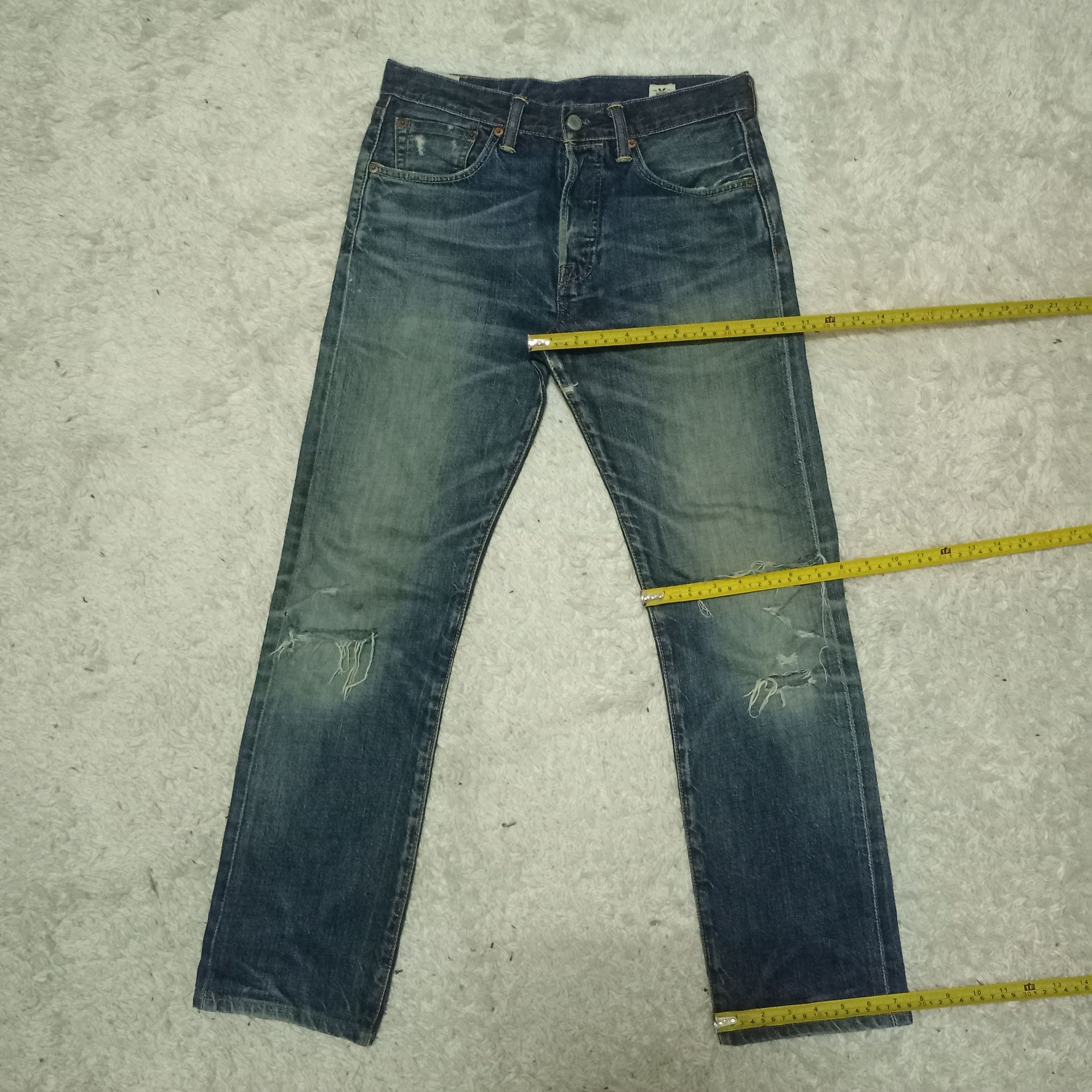Levi's Vintage Levis 501 Selvedge V Stitch Distressed Jeans 30x28 Size US 30 / EU 46 - 11 Thumbnail