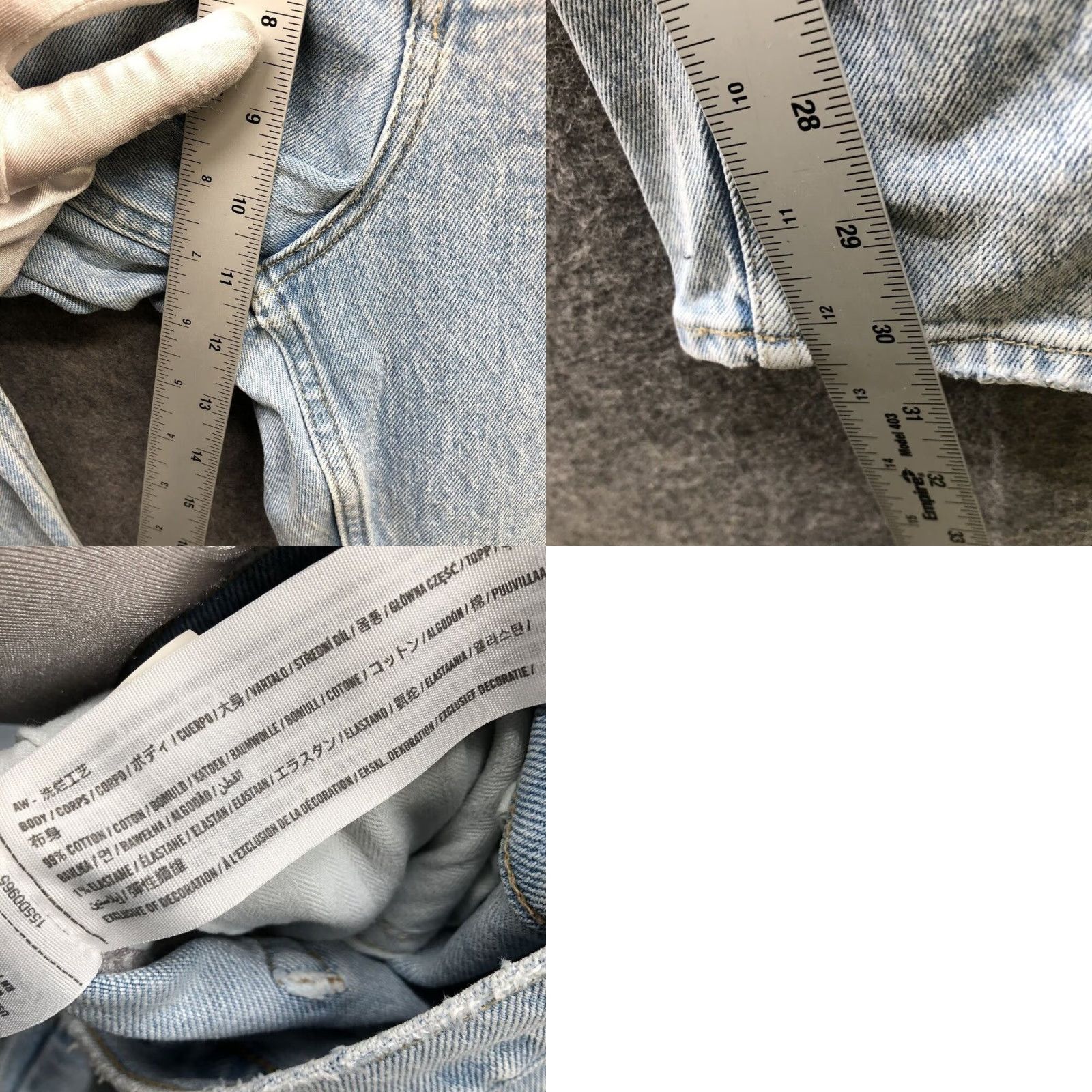 Abercrombie & Fitch Abercrombie & Fitch 90s Straight Low Rise Jean Womens 33 Blue Light Wash Denim Regular 33 Inseam 30.5 in Size 24" / US 00 / IT 34 - 8 Thumbnail