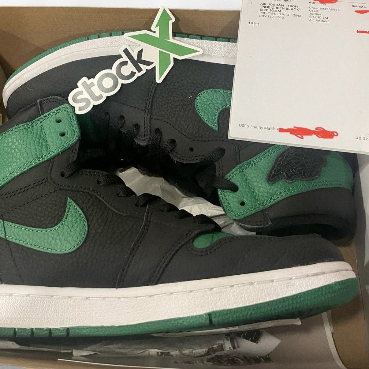 Jordan Brand Jordan 1 Pine Green Used size 10.5 Size US 10.5 / EU 43-44 - 2 Thumbnail