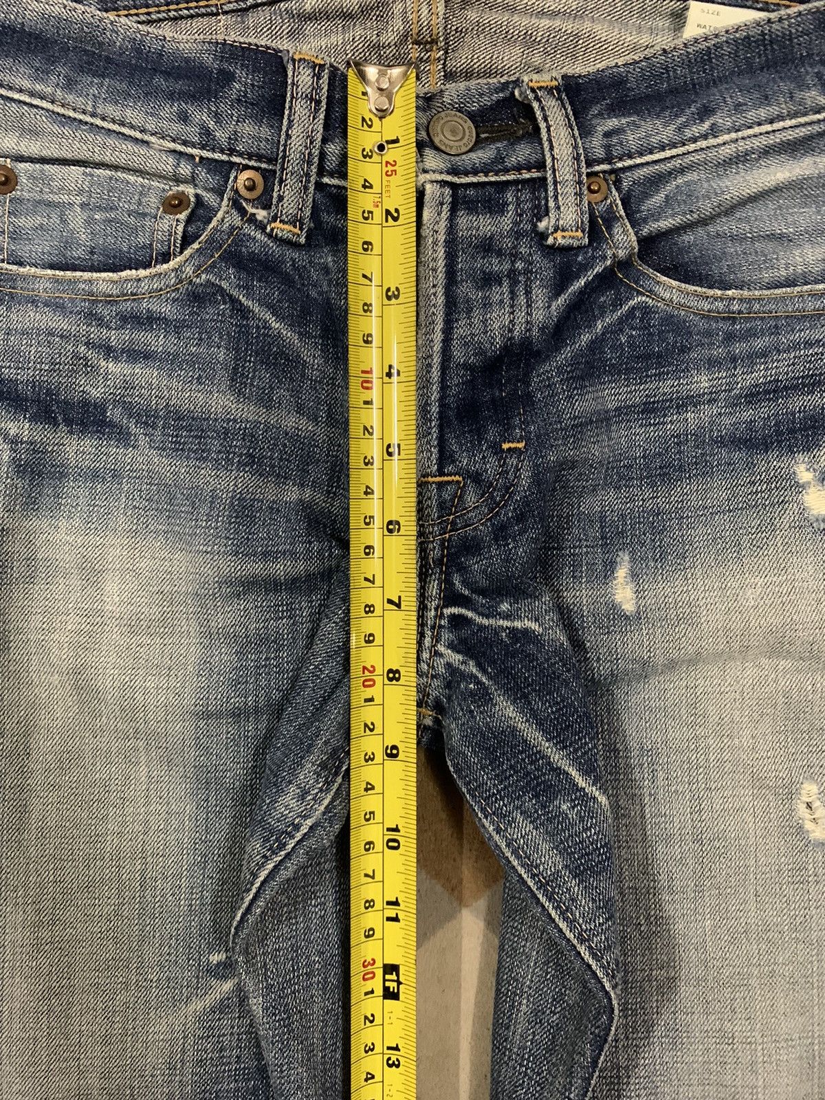 Japanese Brand Vintage Y2K Quadro Medio Button Fly Distressed Grunge Jeans Size US 29 - 16 Thumbnail
