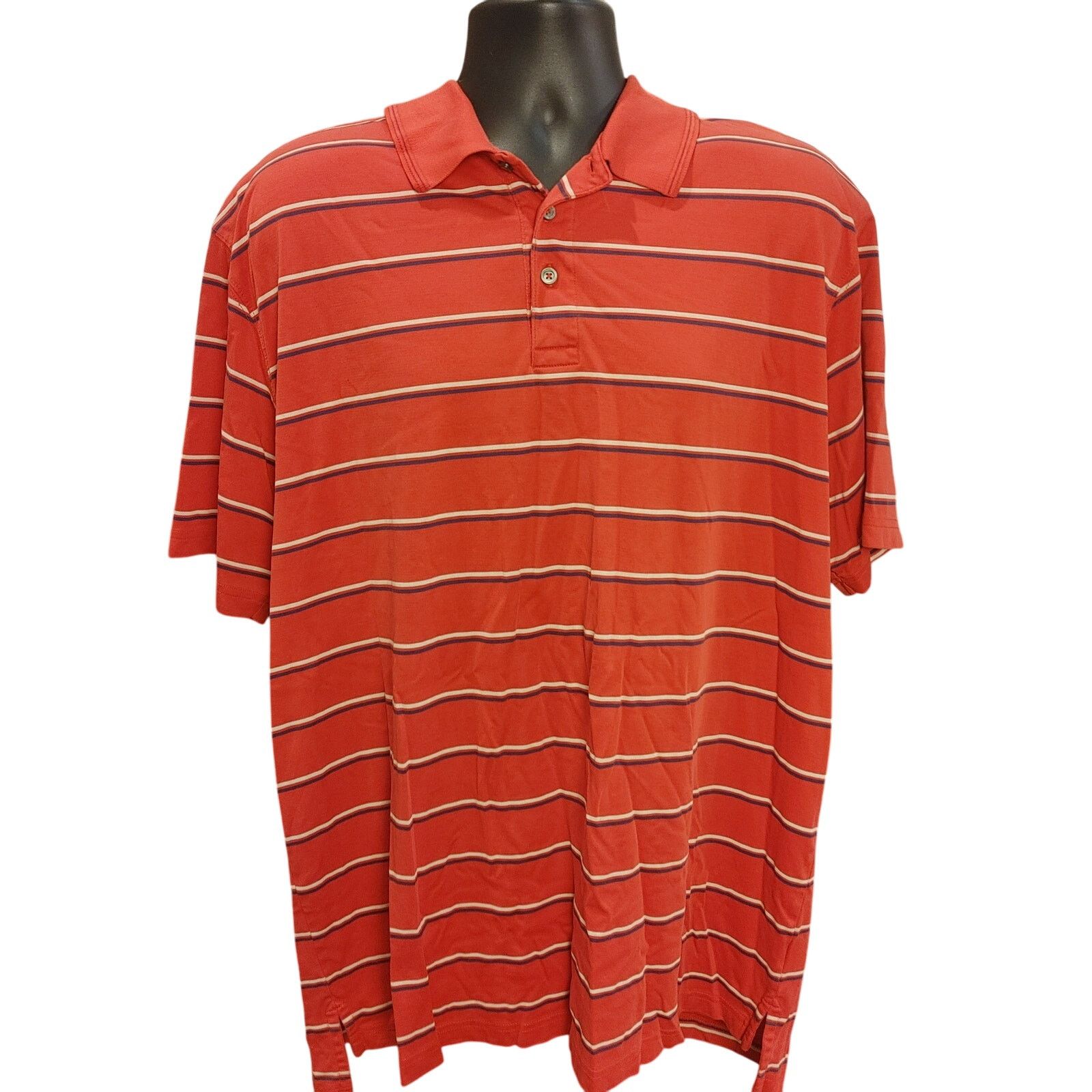Other The Foundry Men's 2XL Red/White Stripe Short Sleeve Polo Tee Size US XXL / EU 58 / 5 - 1 Thumbnail