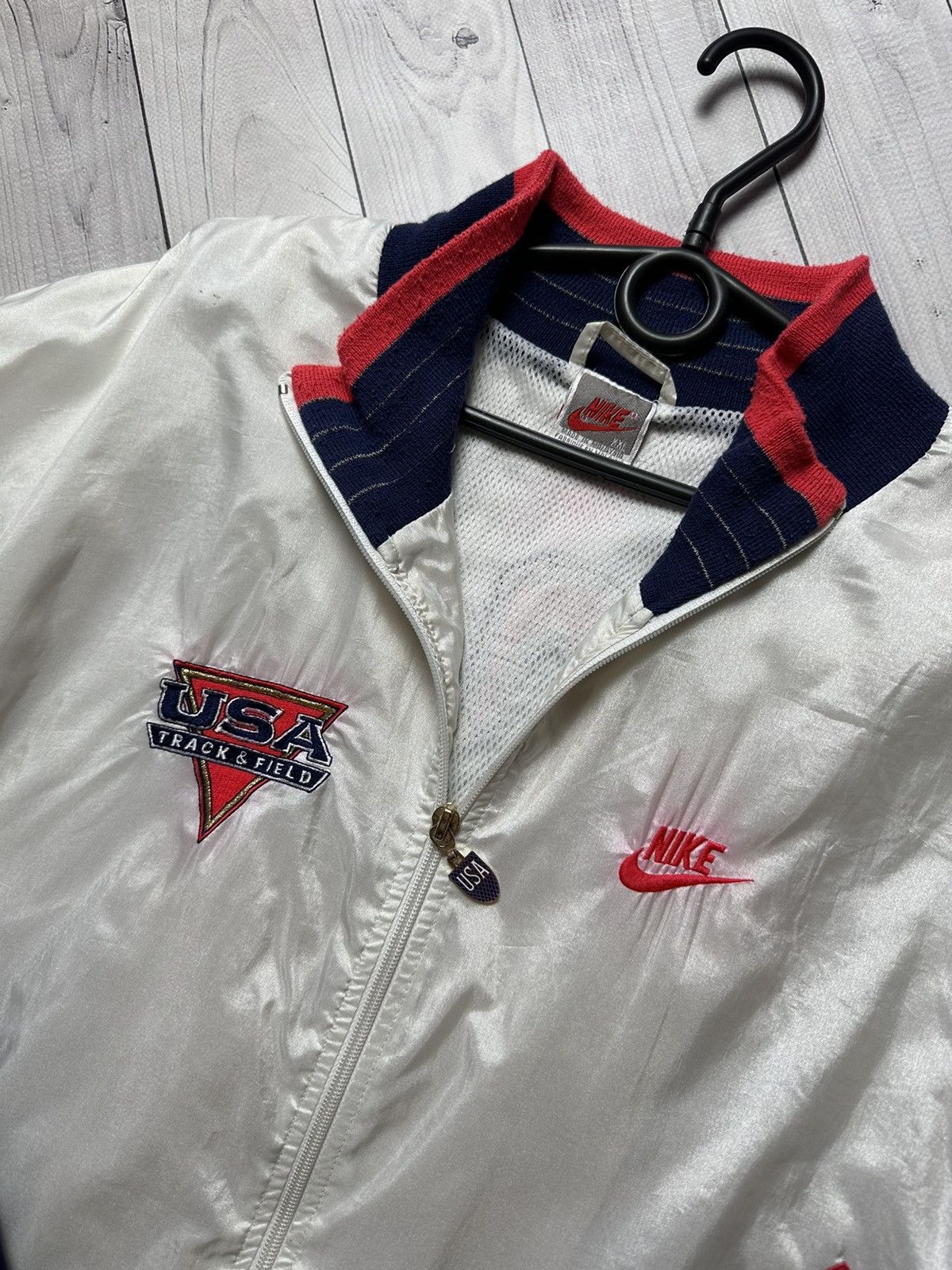 Nike × Vintage Vintage Nike USA track jacket size XXL big logo rare Size US XXL / EU 58 / 5 - 6 Thumbnail