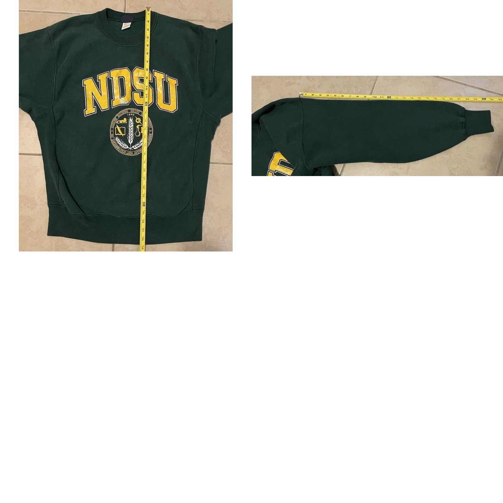Vintage VINTAGE 90s SDSU Faded Reverse Weave Sweatshirt L USA College Hoodie Men Green Size L Size US L / EU 52-54 / 3 - 9 Thumbnail