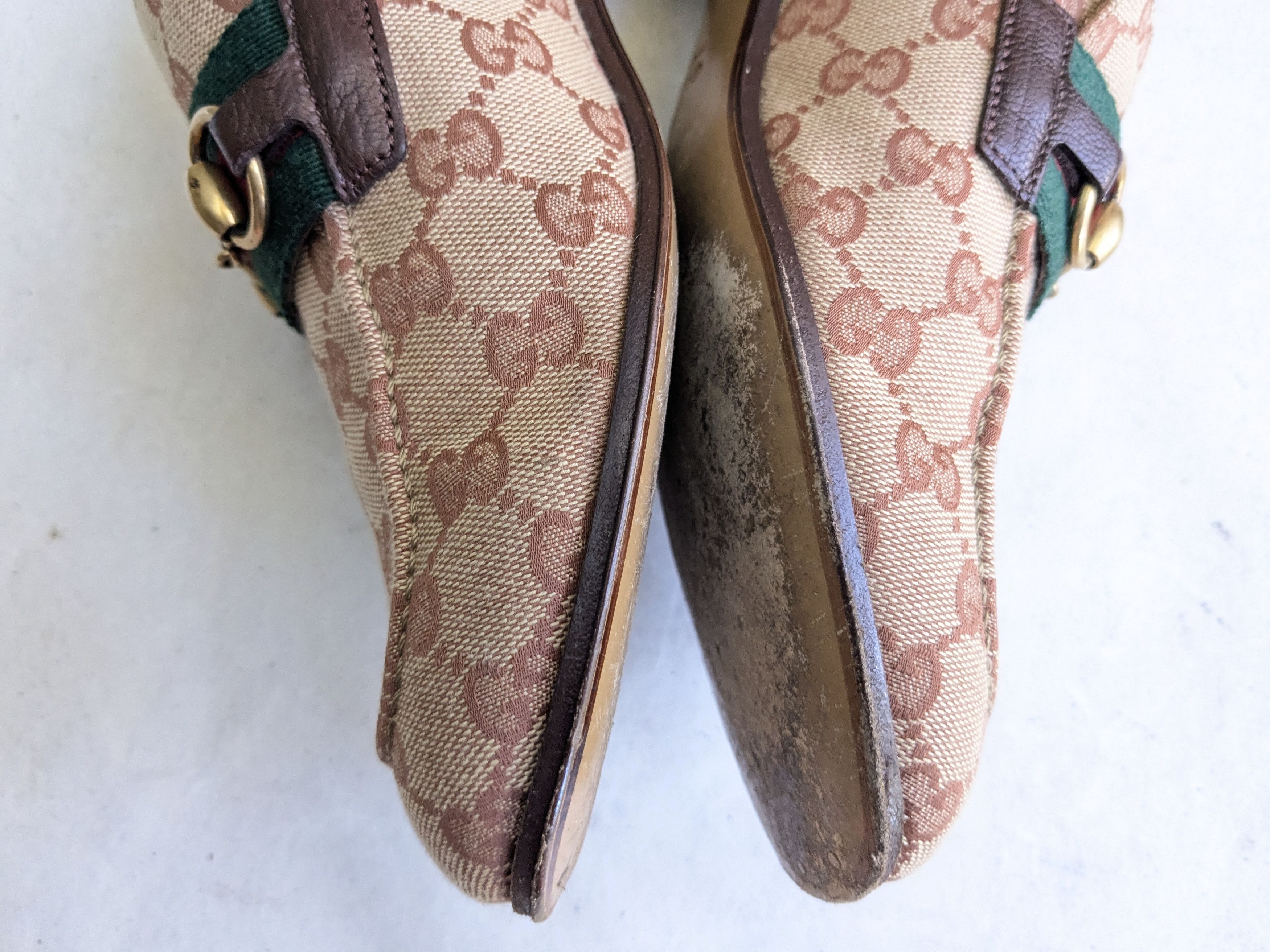 Gucci Gucci Horsebit Loafers Brown 8.5 Snaffle Bit Monogram Size US 8.5 / EU 41-42 - 7 Thumbnail