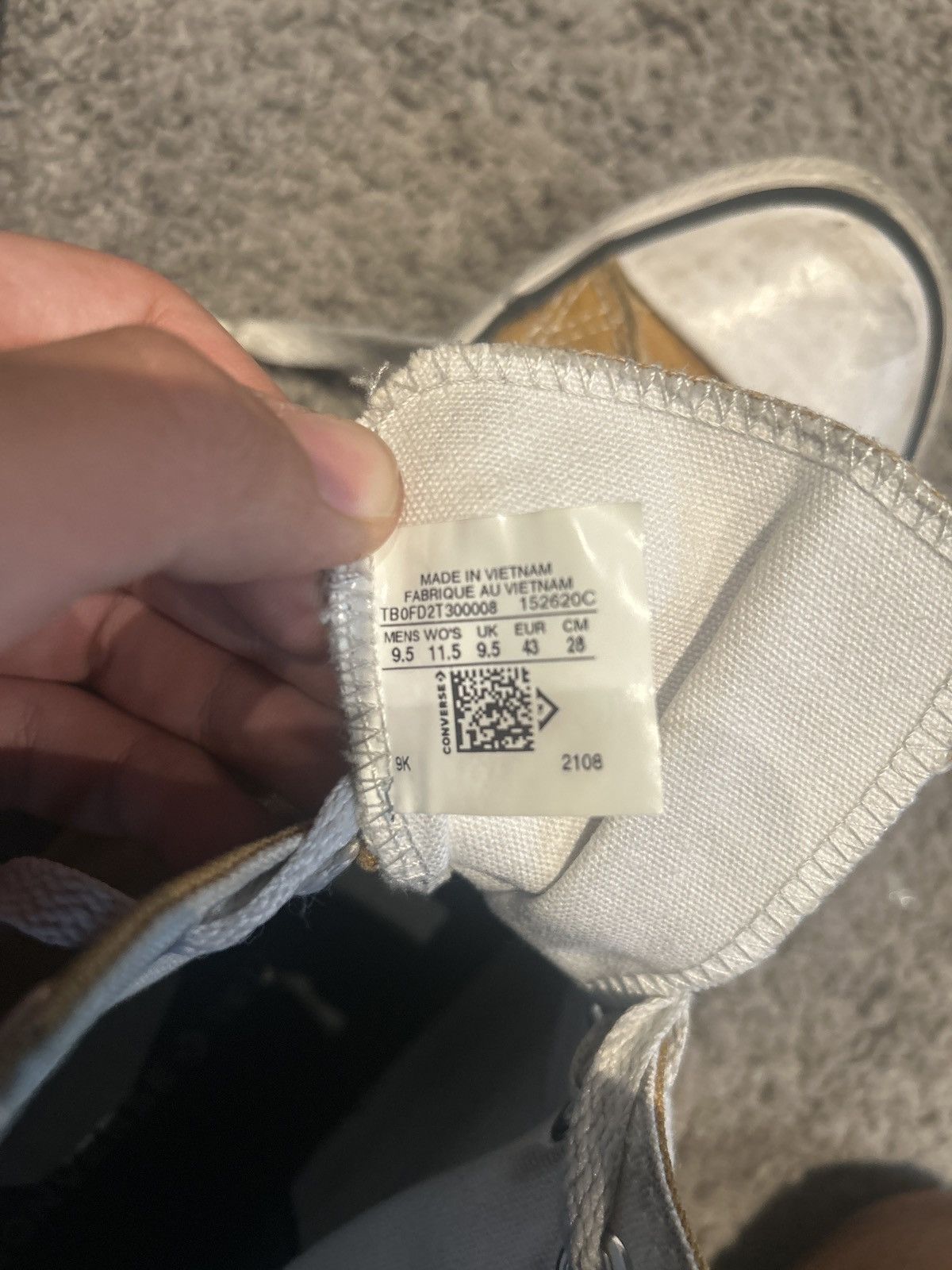 Converse Vintage Beige high top converse Size US 9.5 / EU 42-43 - 6 Thumbnail