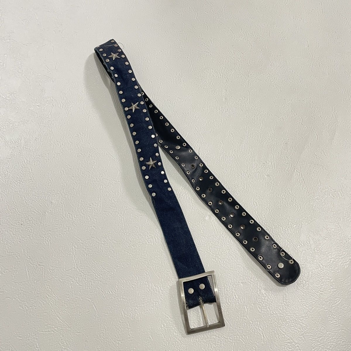 If Six Was Nine Vintage y2k Star studded denim belt kapital style Size ONE SIZE - 5 Thumbnail