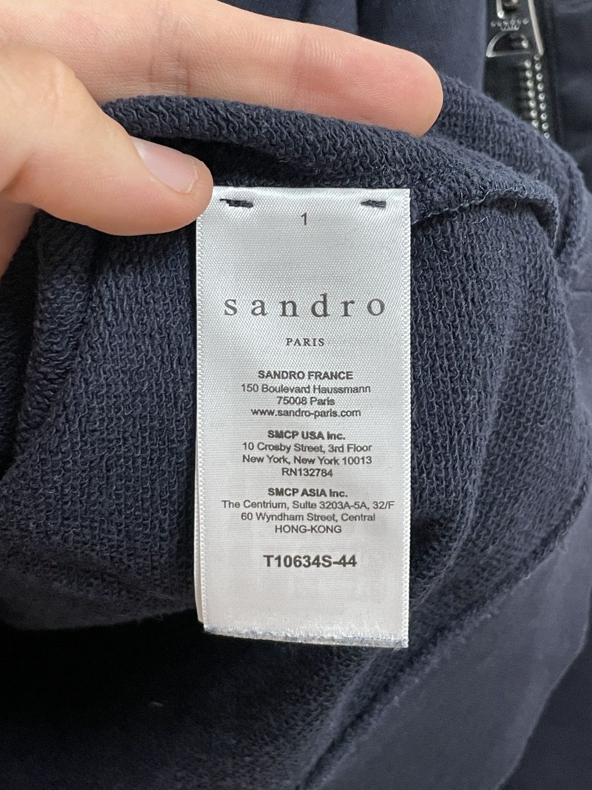 Sandro Sandro Paris Light Faded Navy Blue Sweatshirt Men’s Size L Size US L / EU 52-54 / 3 - 8 Thumbnail
