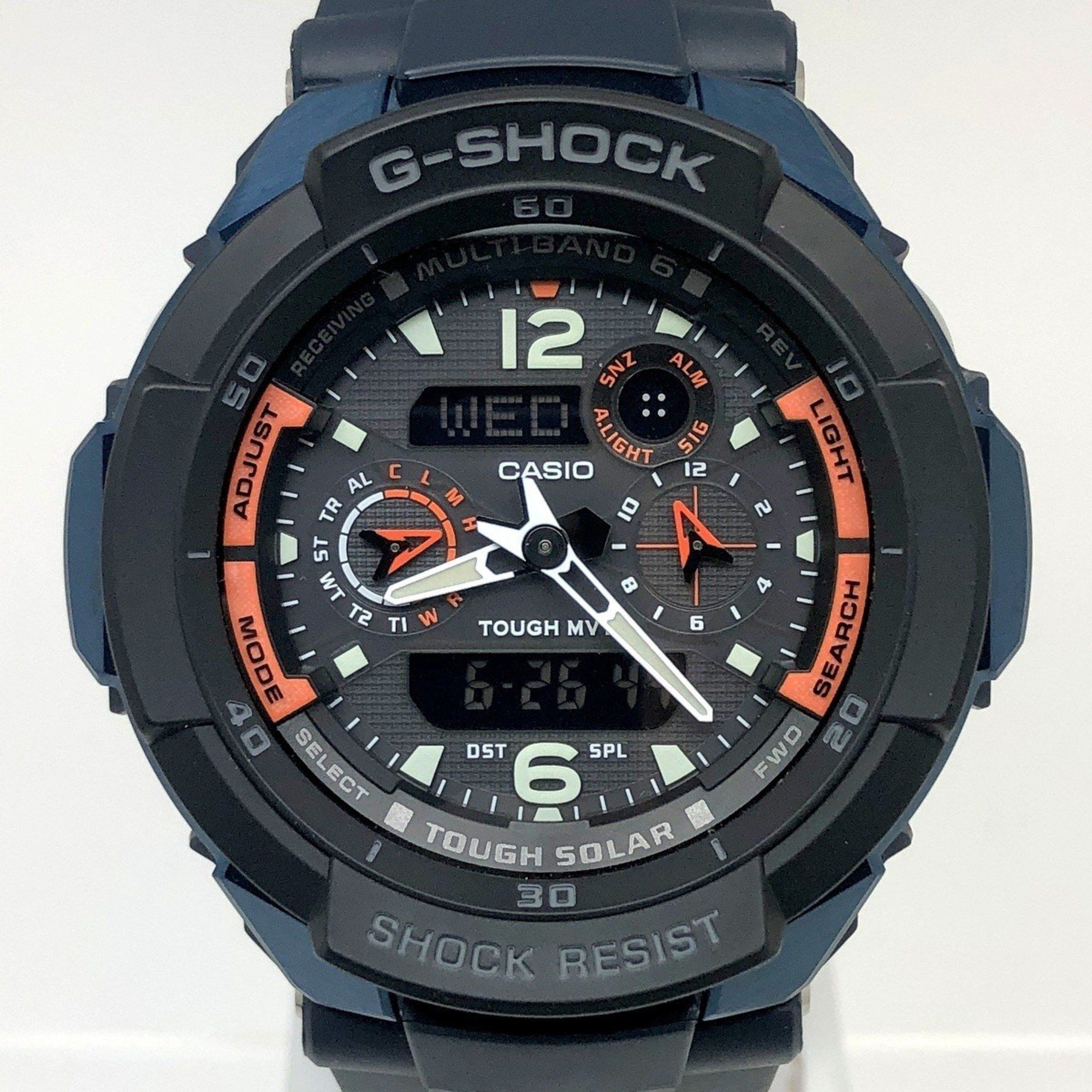 Casio G SHOCK CASIO Watch GW 3500B 2A SKY COCKPIT Radio Solar Navy Blue Military Color Metal Case Anadigi Mikunigaoka Store Grailed