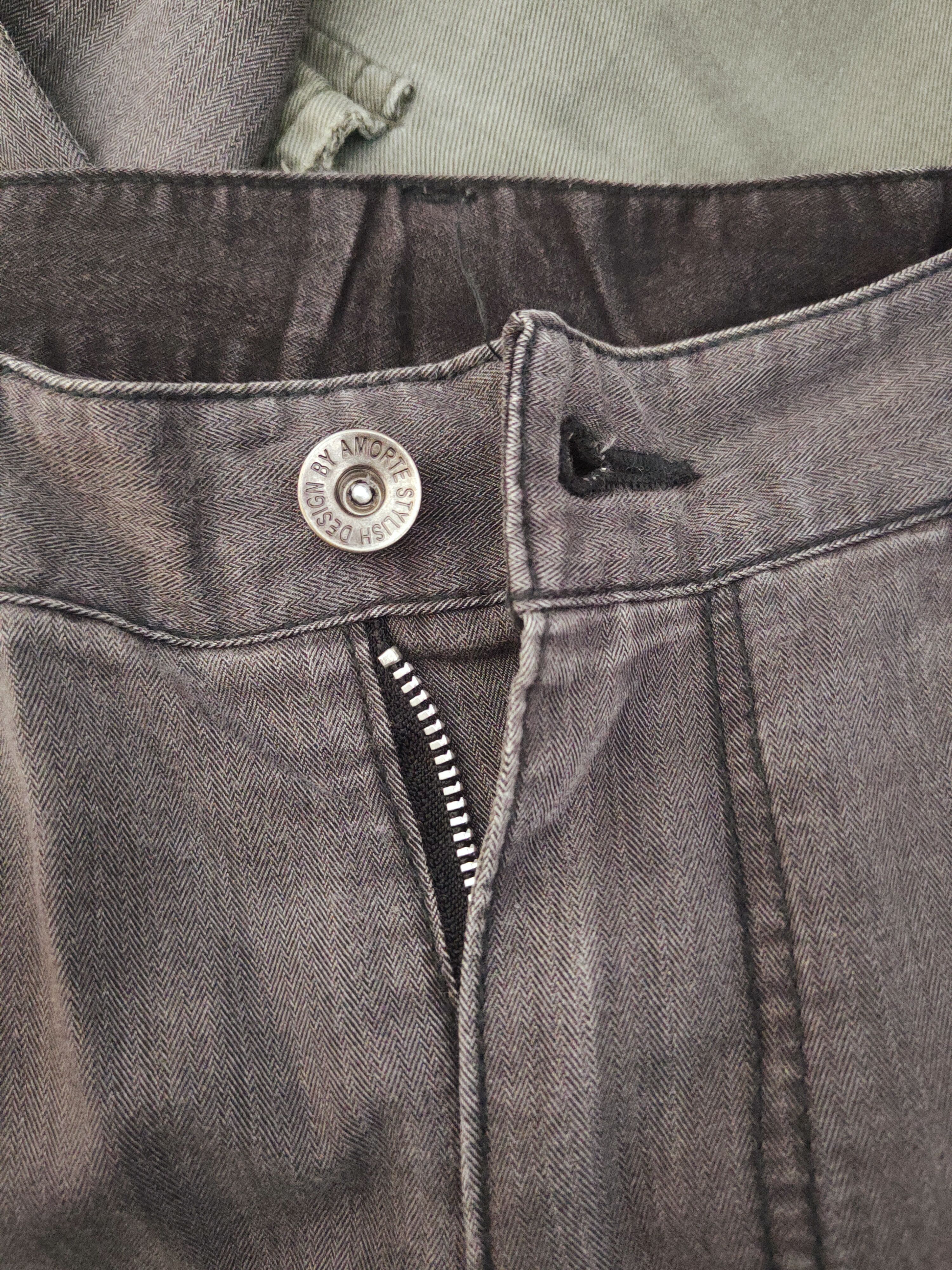 Japanese Brand × Vintage Rare Amorte Dark Gray Faded MultiTactical pocket CargoPant Size 31" - 12 Thumbnail