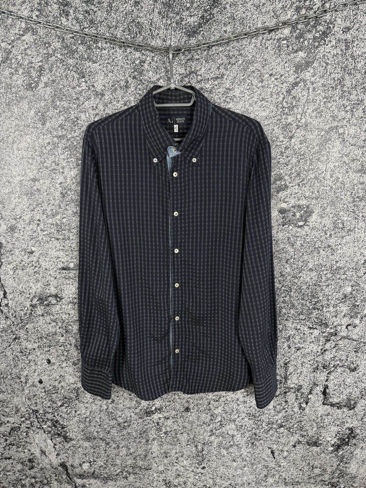 Armani Armani Jeans Long Sleeve Shirt Button Up AJ Check Pattern XL Size US XL / EU 56 / 4 - 1 Thumbnail
