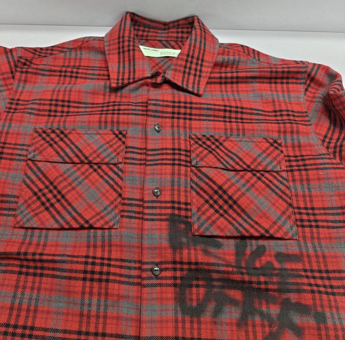 Off-White Off-White red and black plaid cotton flannel shirt Size US M / EU 48-50 / 2 - 8 Thumbnail