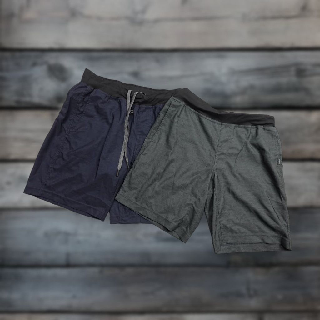 Prana PrAna Shorts Mens S Blue Gray Athletic Running Hiking Drawstring Lot 2 Size US 29 - 1 Thumbnail