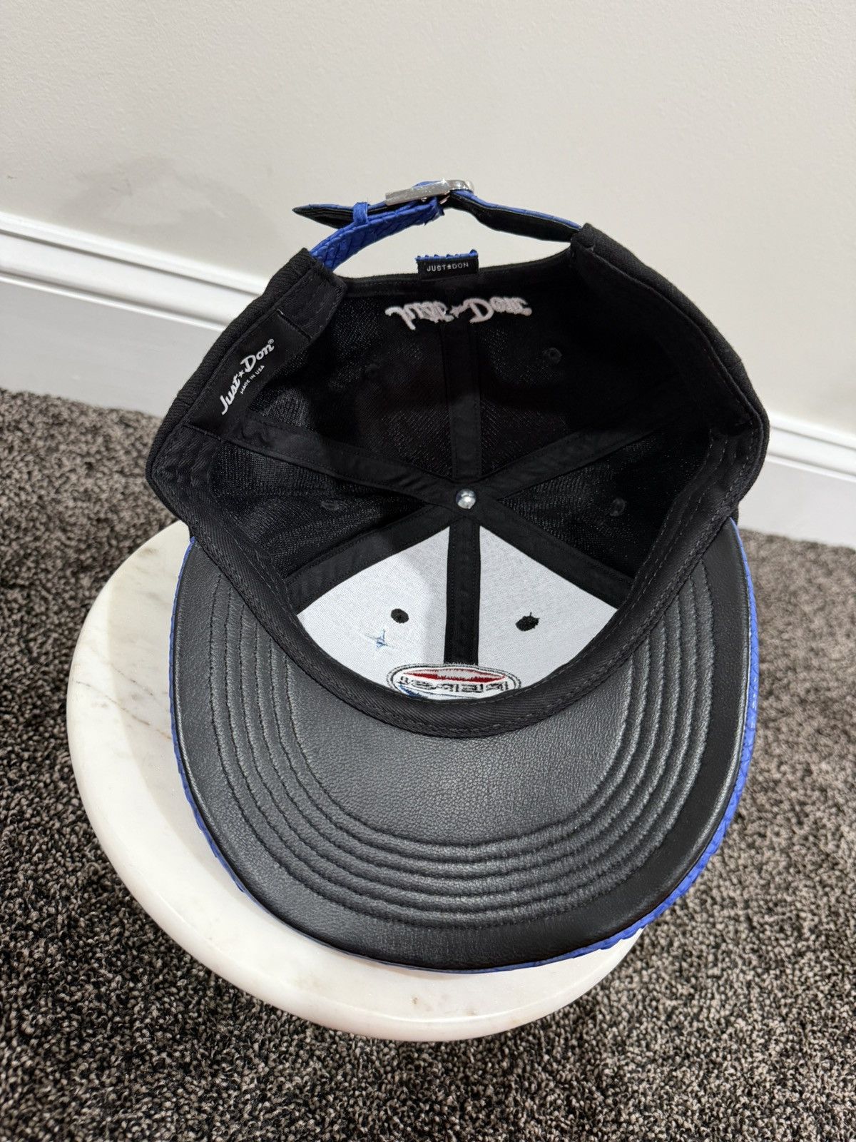 Just Don Just Don x Pepsi x RSVP Gallery Blue Python Black Hat Size ONE SIZE - 7 Thumbnail