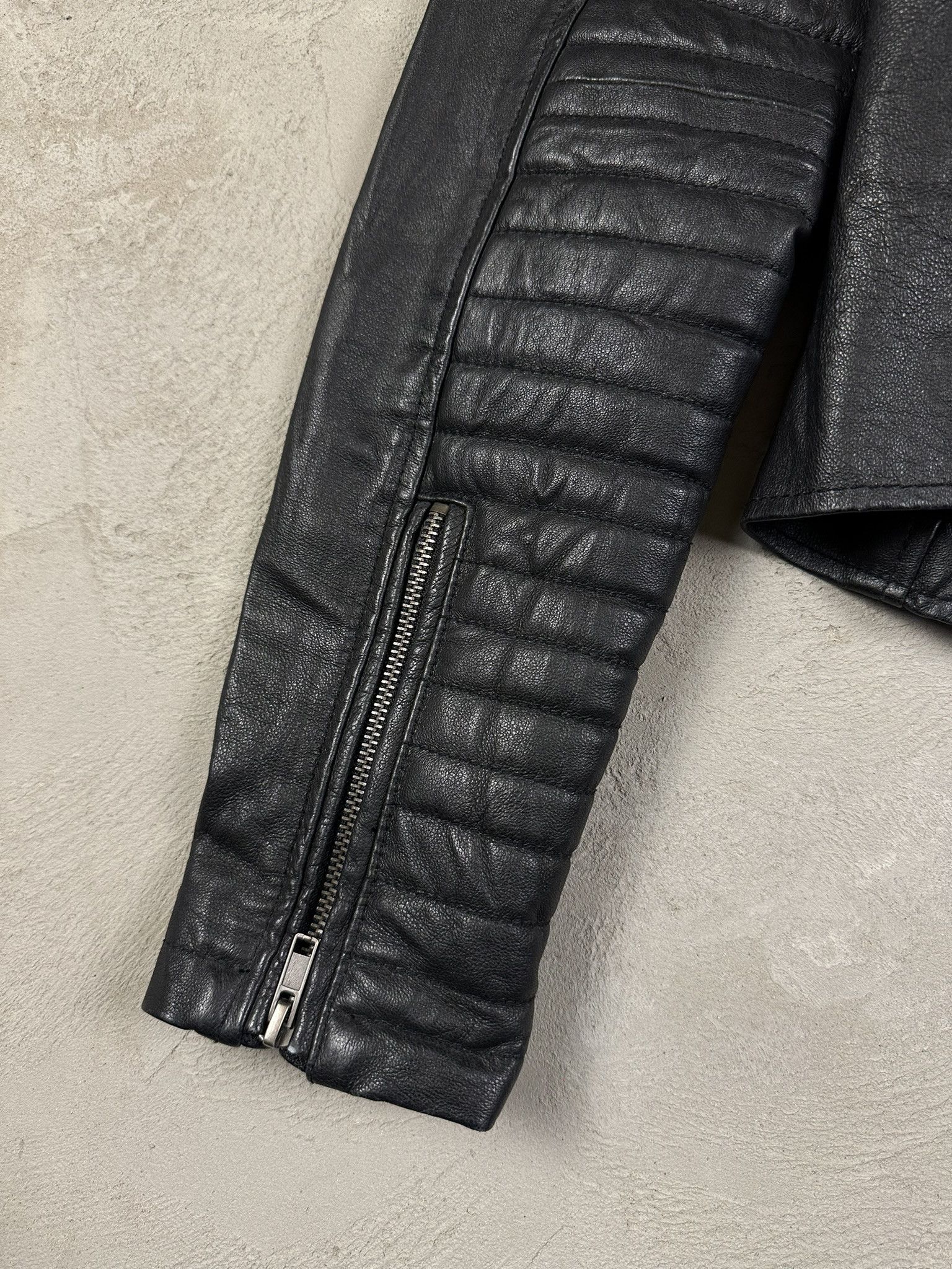 Vintage 00s Vintage Leather Ramonese Biker Moto Boxy Jacket Size S / US 4 / IT 40 - 7 Thumbnail