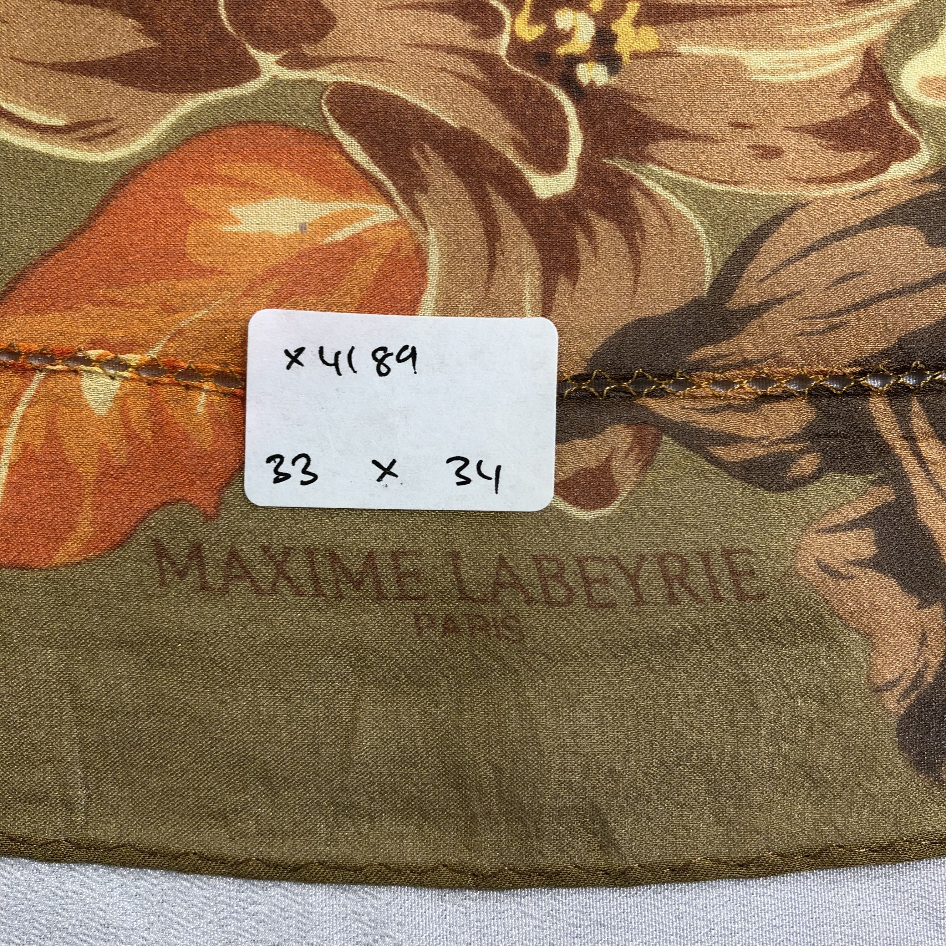 Vintage Vintage Maxime Labeyrie Silk Scarf Size ONE SIZE - 7 Thumbnail