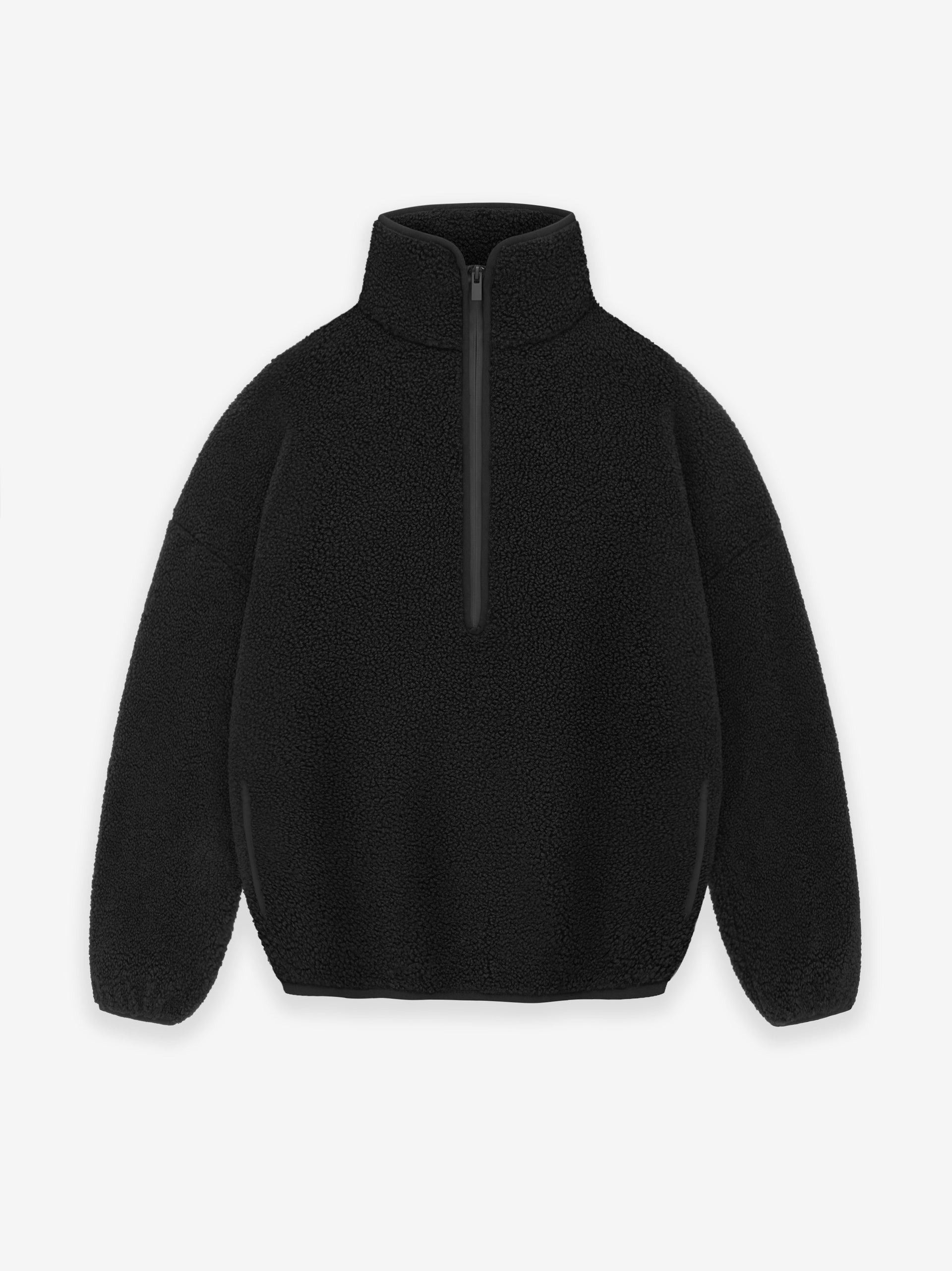 image of Adidas x Fear Of God Athletics Polar Fleece Hike Half Zip in Black, Men's (Size Medium)