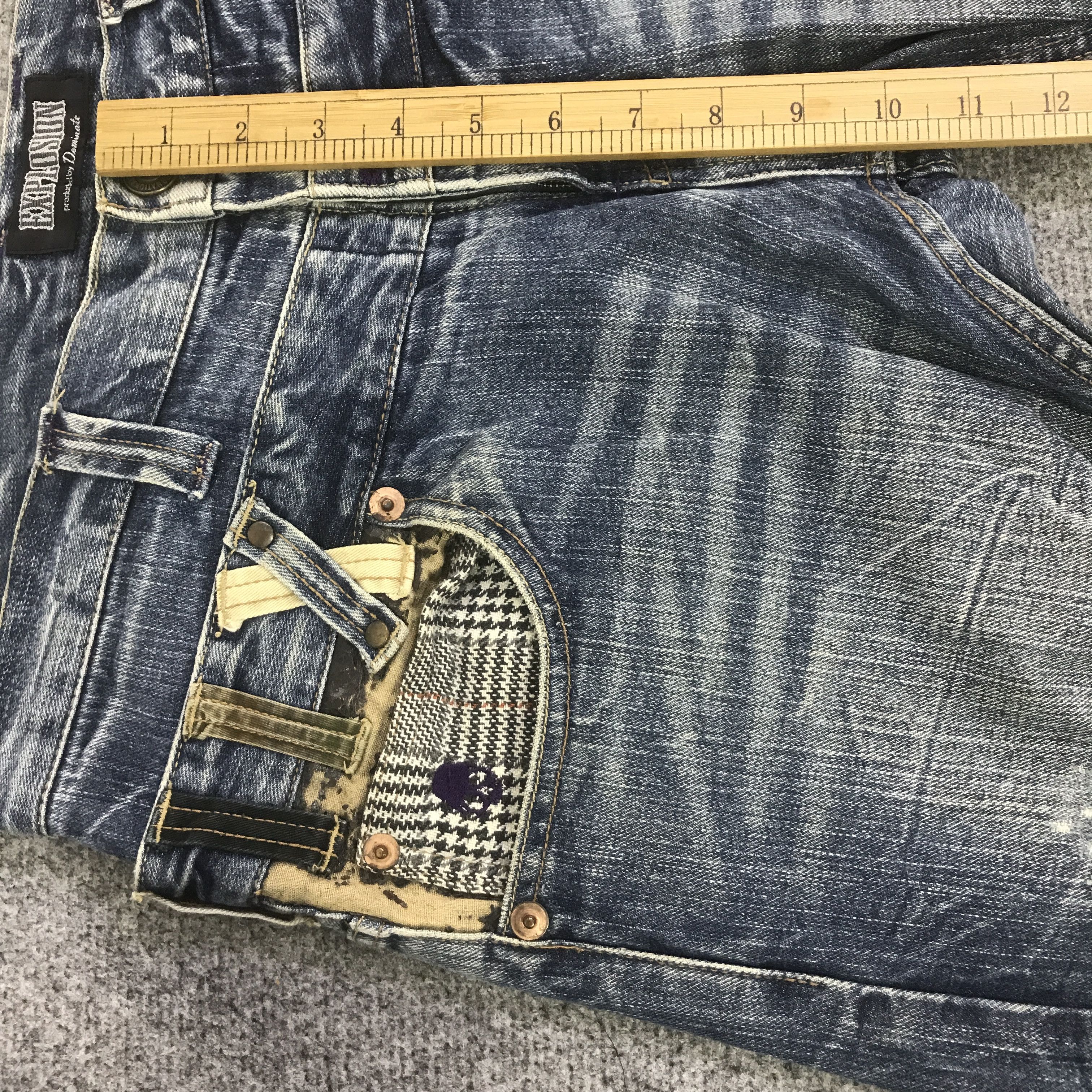 Japanese Brand DOUBLE WAIST EXPLOSION DENIM PANTS K130B18 Size US 34 / EU 50 - 8 Thumbnail